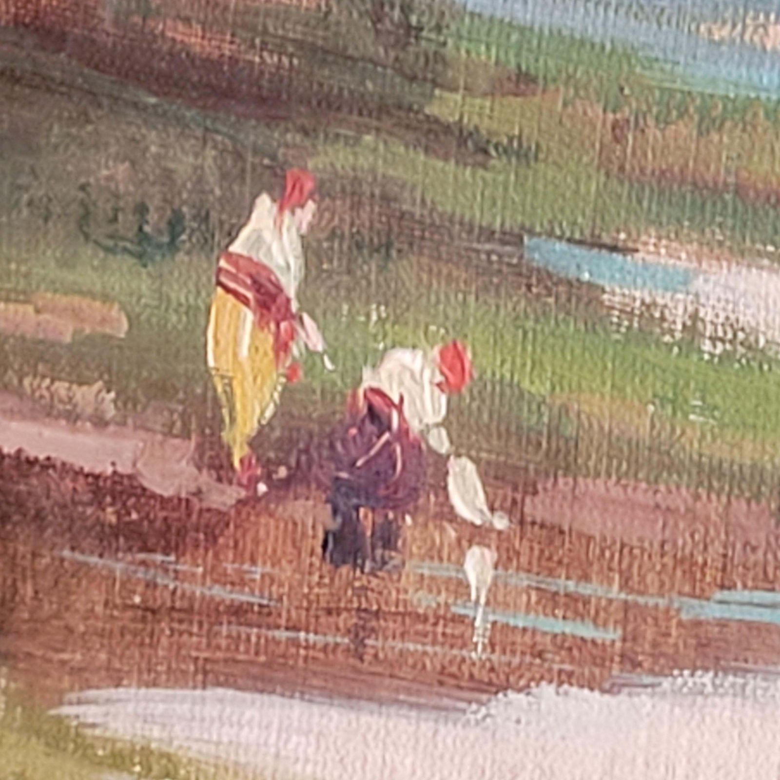 Impressionist Land And Riverscape Painting. Framed And Signed By Dino Rossi photo buy