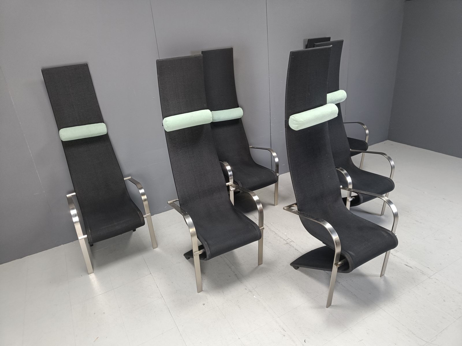 Postmodern King Dining Chairs By Belgochrom   Set Of 6 photo Furniture