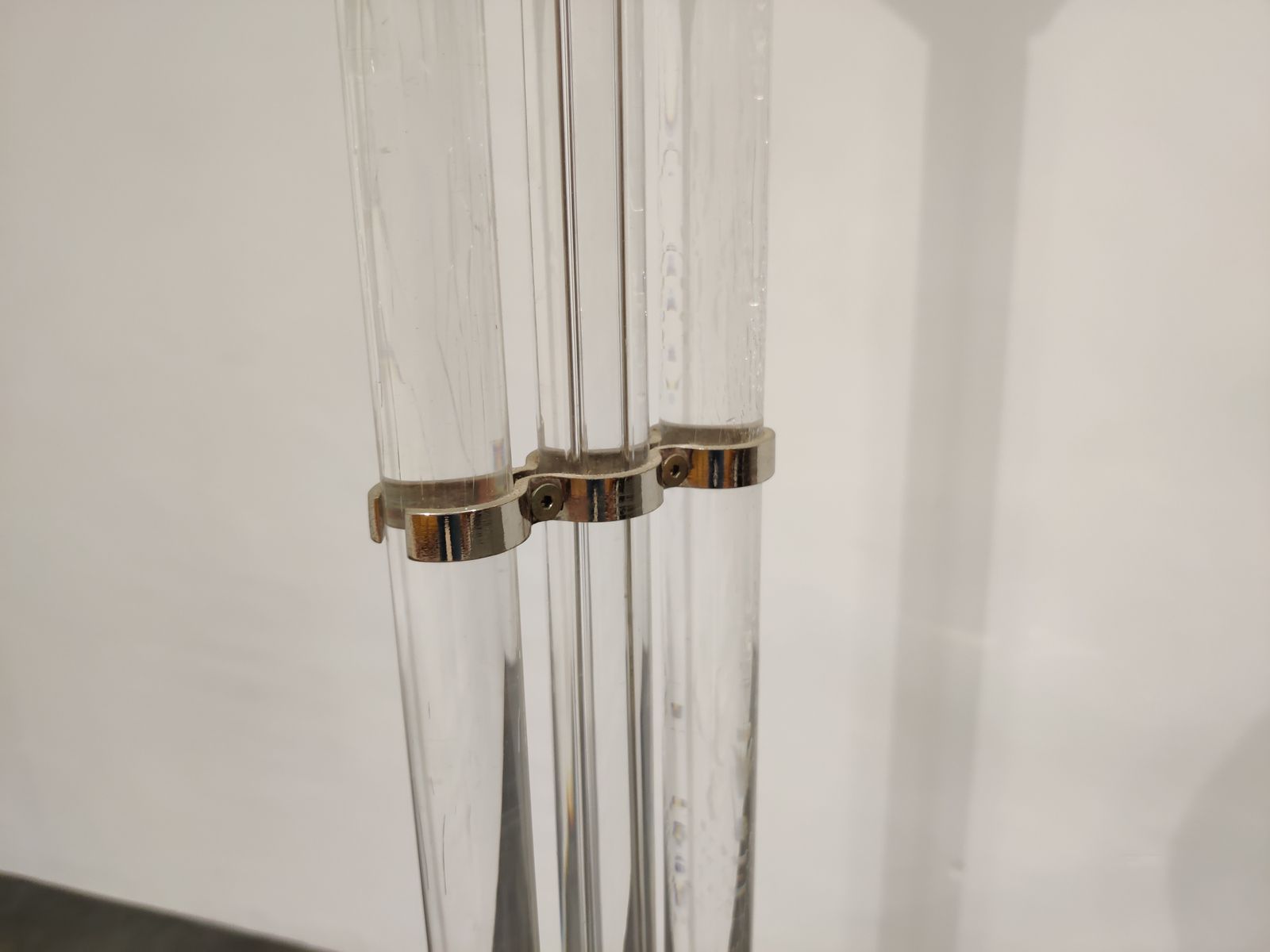 Vintage Brass And Lucite Floor Lamp, 1970s photo buy