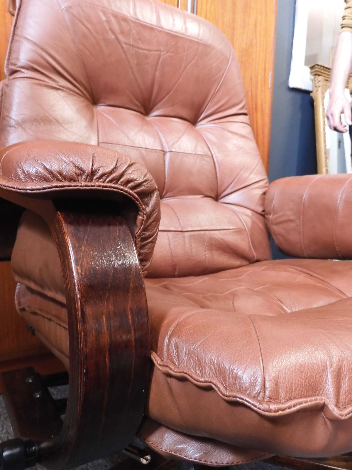 Unico Recliner Armchair And Ottoman In Teak And Leather – Denmark, 1960s/1970s photo buy