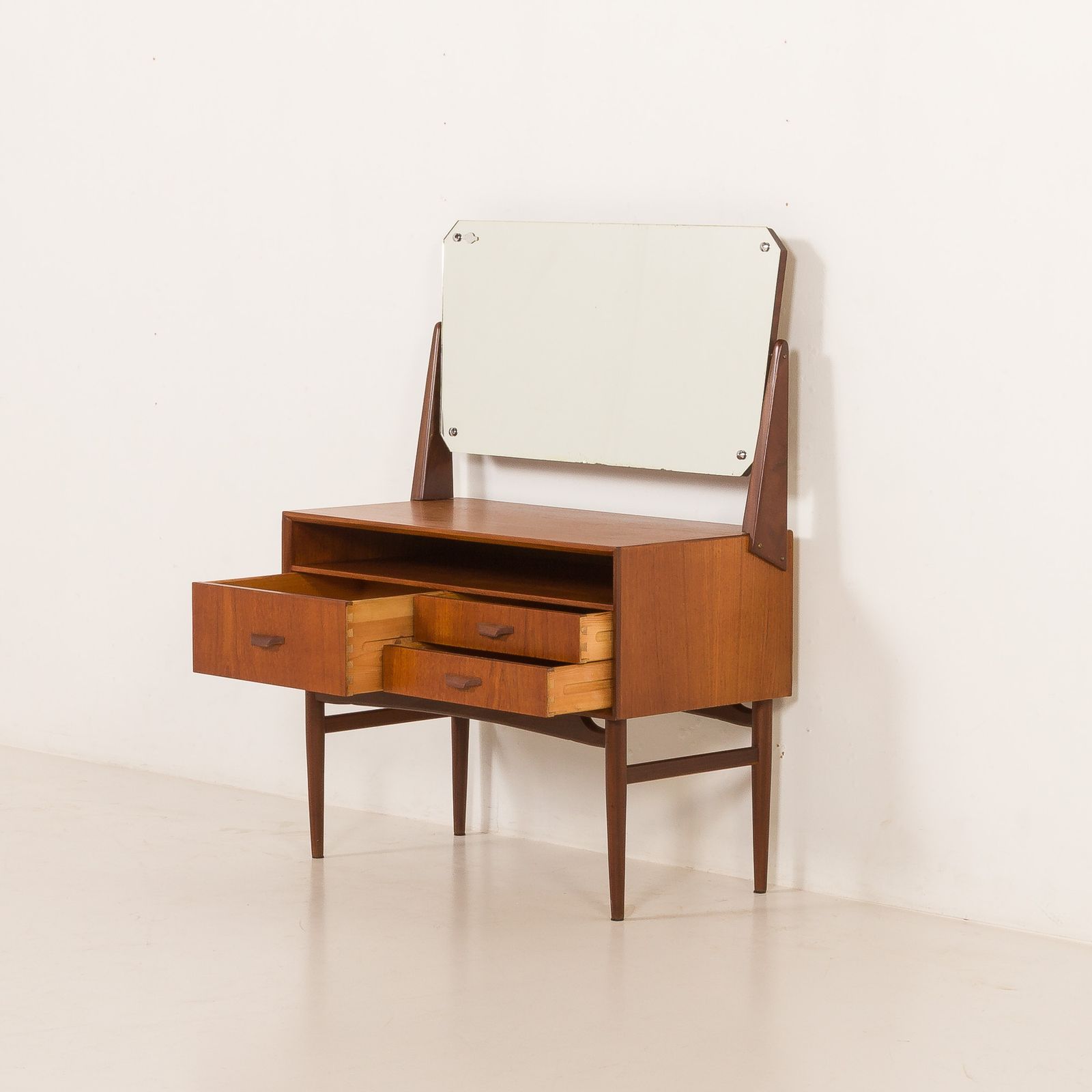 Scandinavian Mid Century Vanity With Adjustable Mirror, 1960s photo vinterior