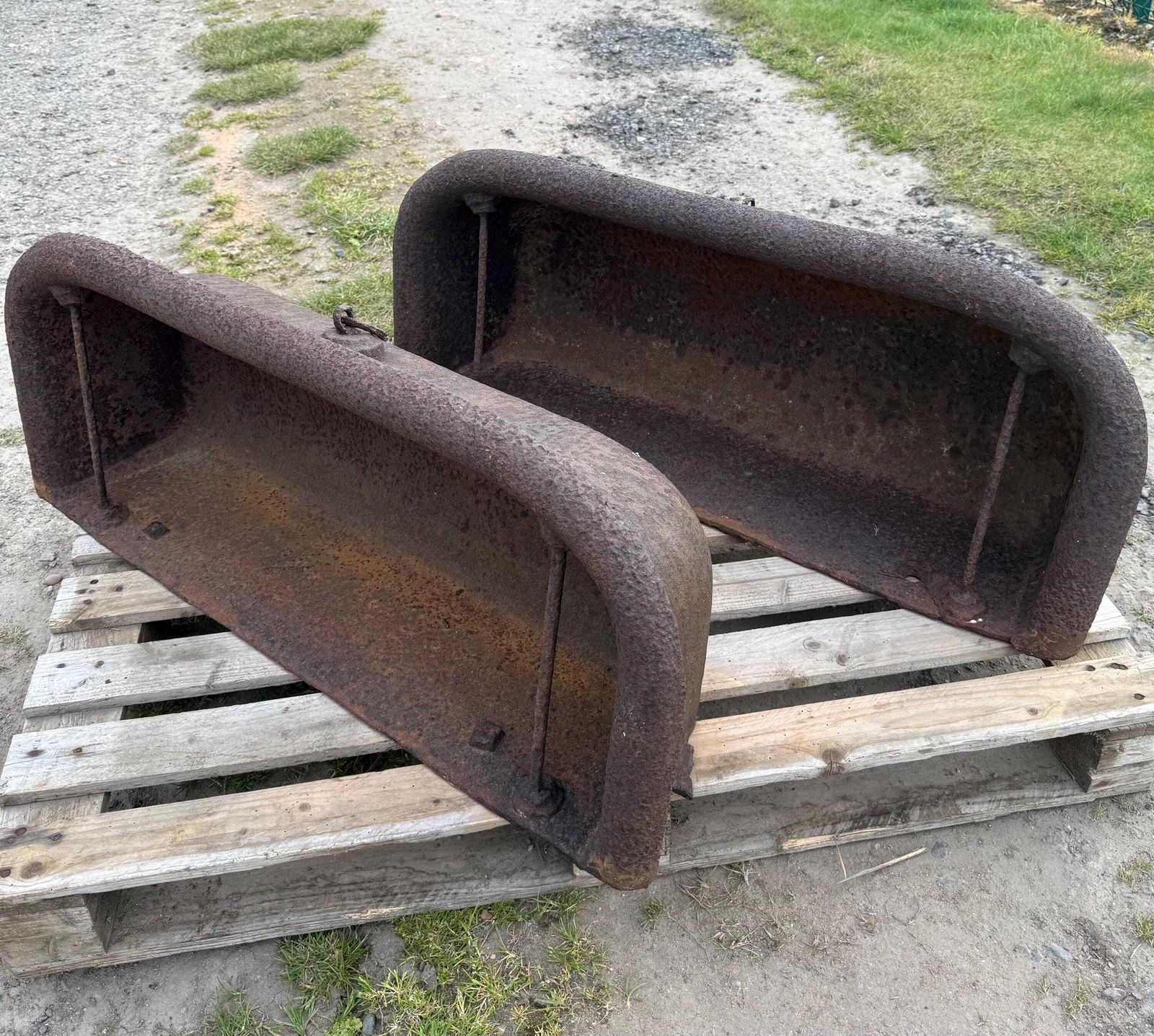 Planters   Pair Of Cast Iron Troughs, Ideal Garden Planters   Will Split photo Garden Decor