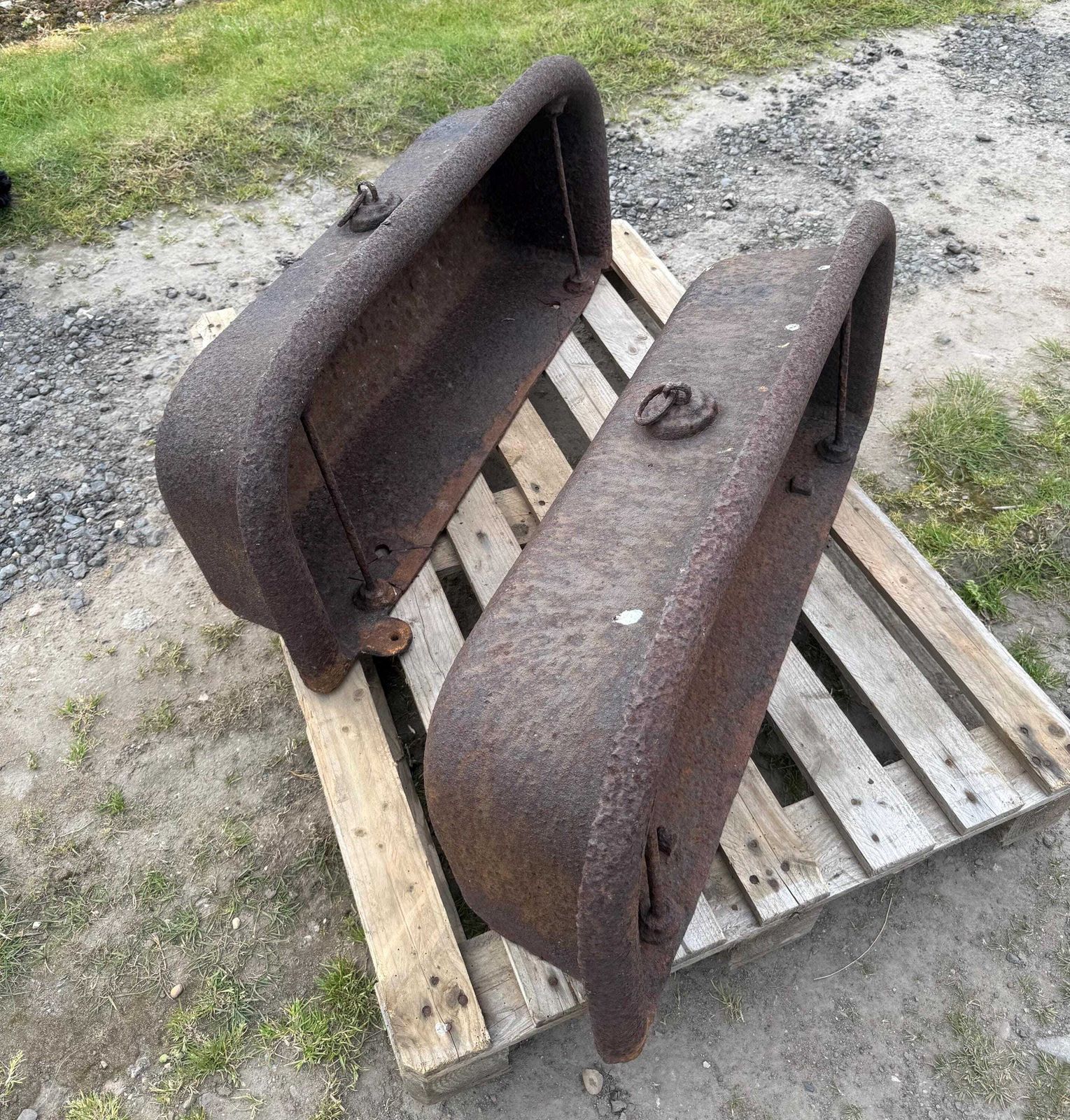 Planters   Pair Of Cast Iron Troughs, Ideal Garden Planters   Will Split photo vinterior