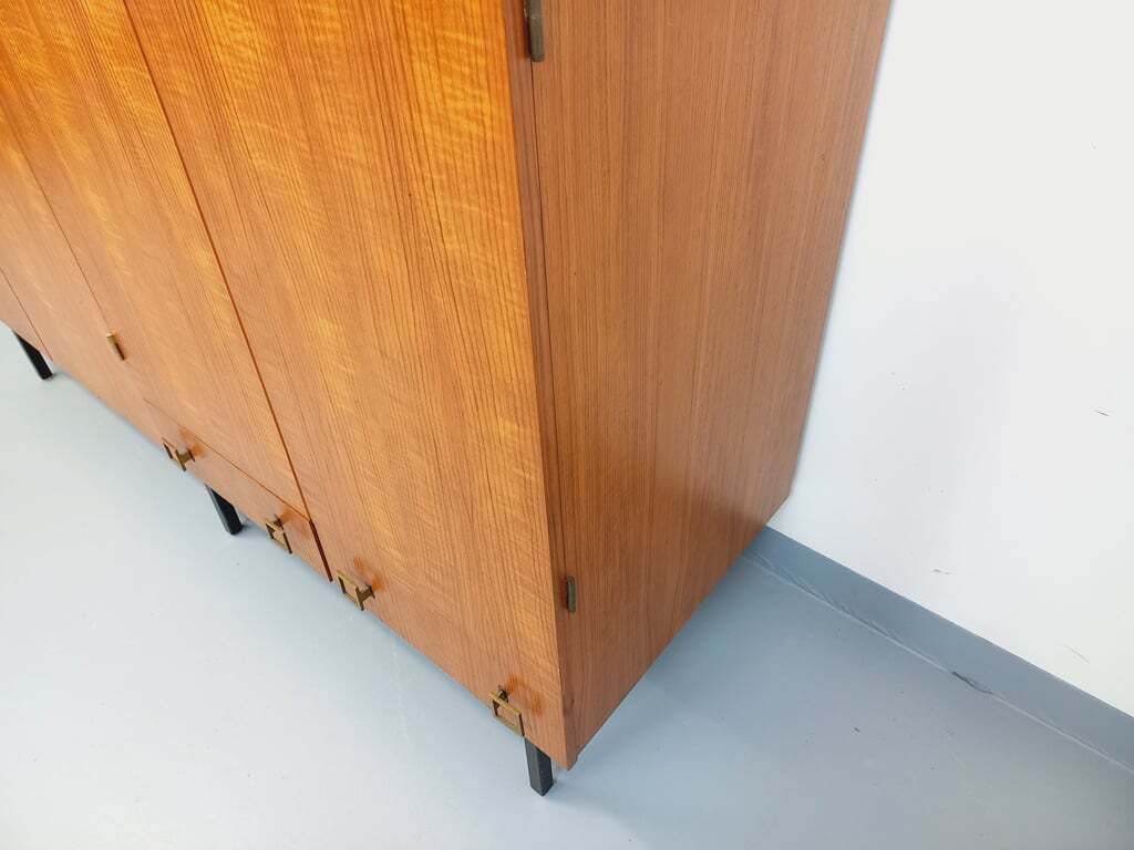 Modernist 1960s Wardrobe In Teak And Metal photo Furniture