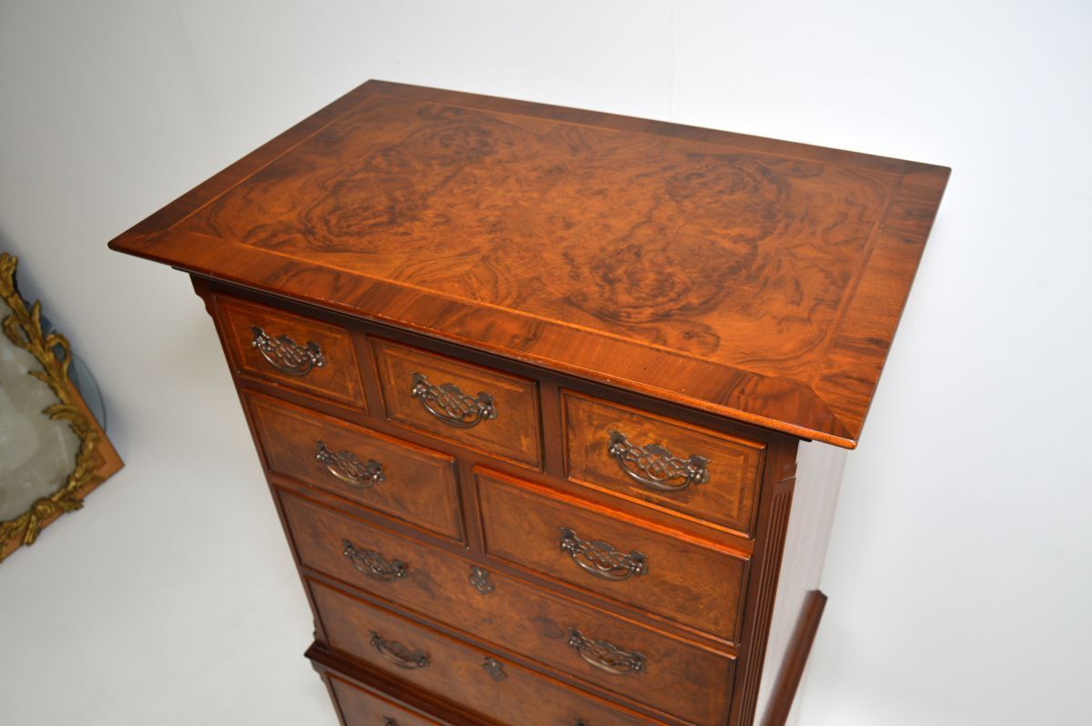 Antique Walnut Chest On Chest Of Drawers photo vintage
