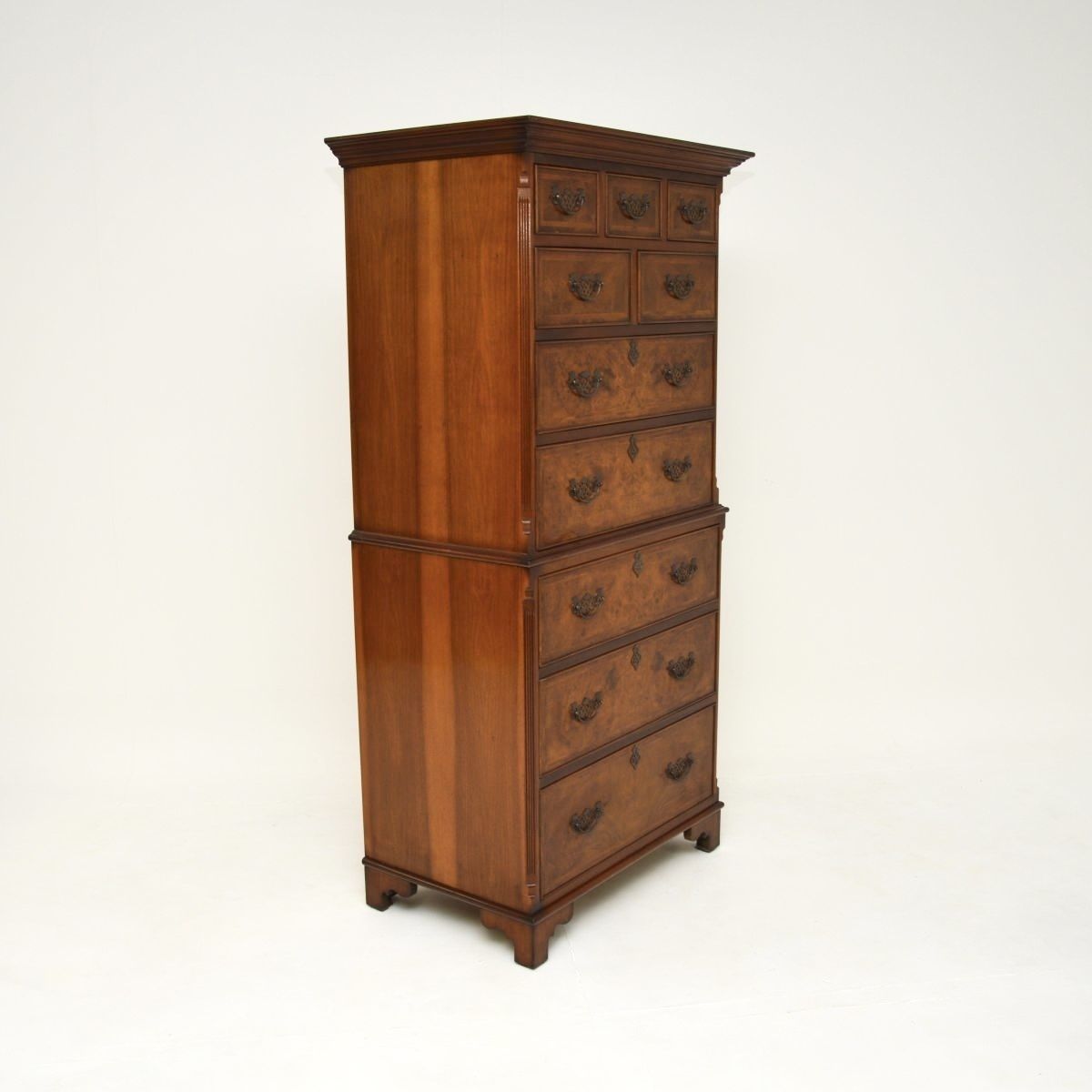 photo for sale Antique Walnut Chest On Chest Of Drawers