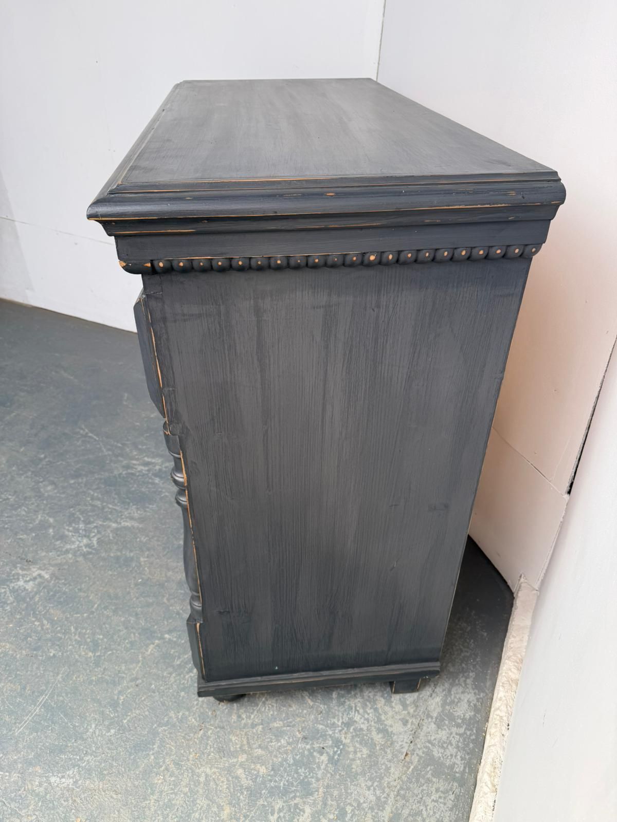 A Lovely Painted Mid Grey Original Hungarian 4 Drawer Victorian Chest Of Drawers photo Furniture