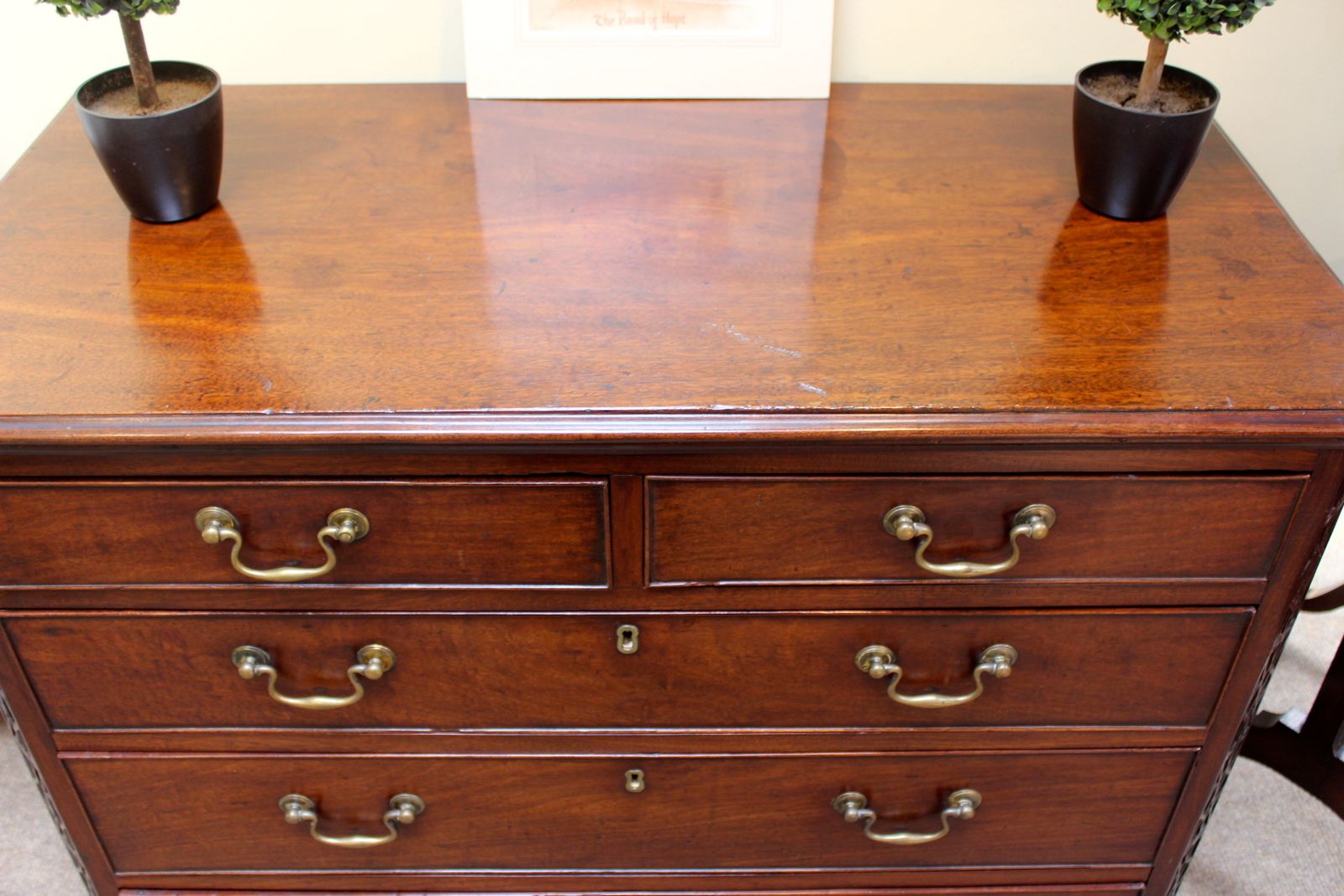 A Good 18thc. Mahogany Chest Of Drawers photo for sale