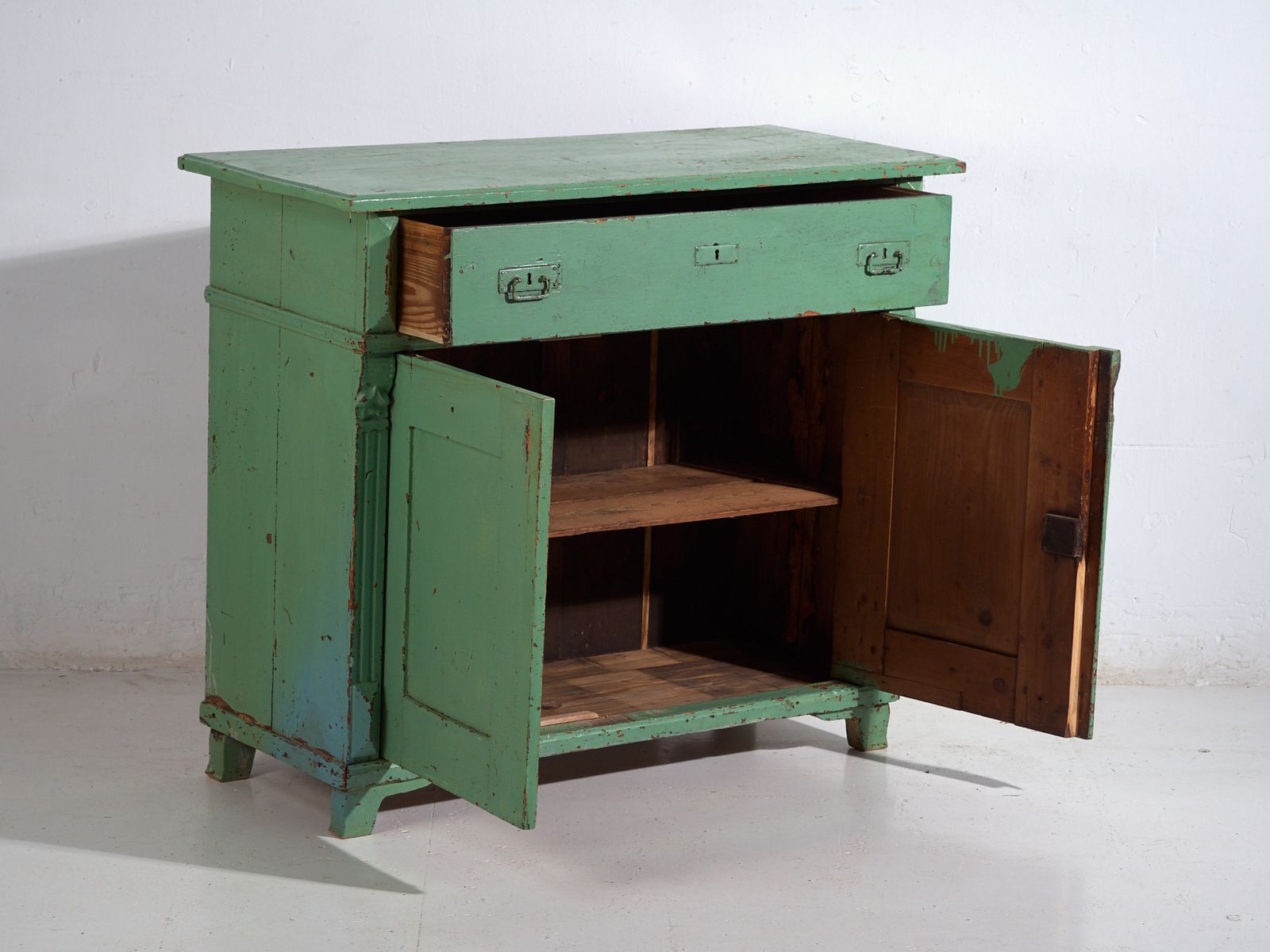 Central European Chest Of Drawers With Original Green Paint – Tyrol, Circa 1890 photo Furniture