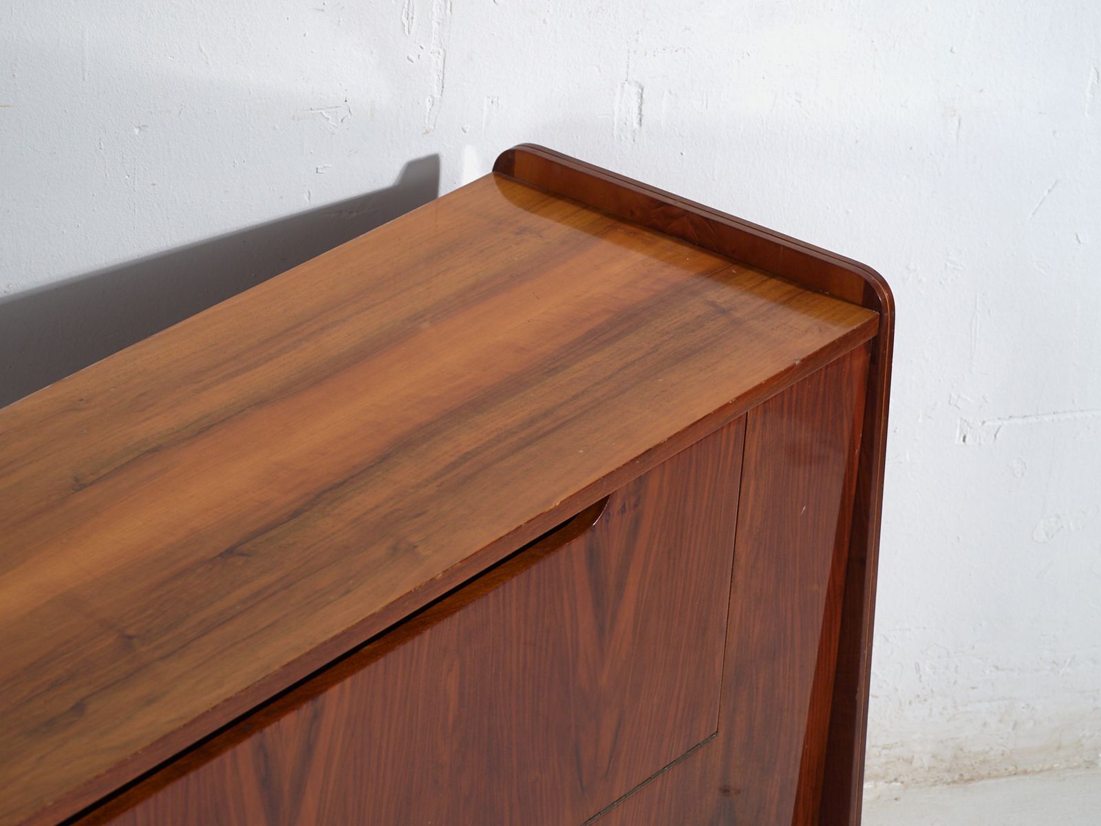 Mid Century Walnut Veneered Sideboard With Tapered Legs – Czechoslovakia, Circa 1960 photo Furniture