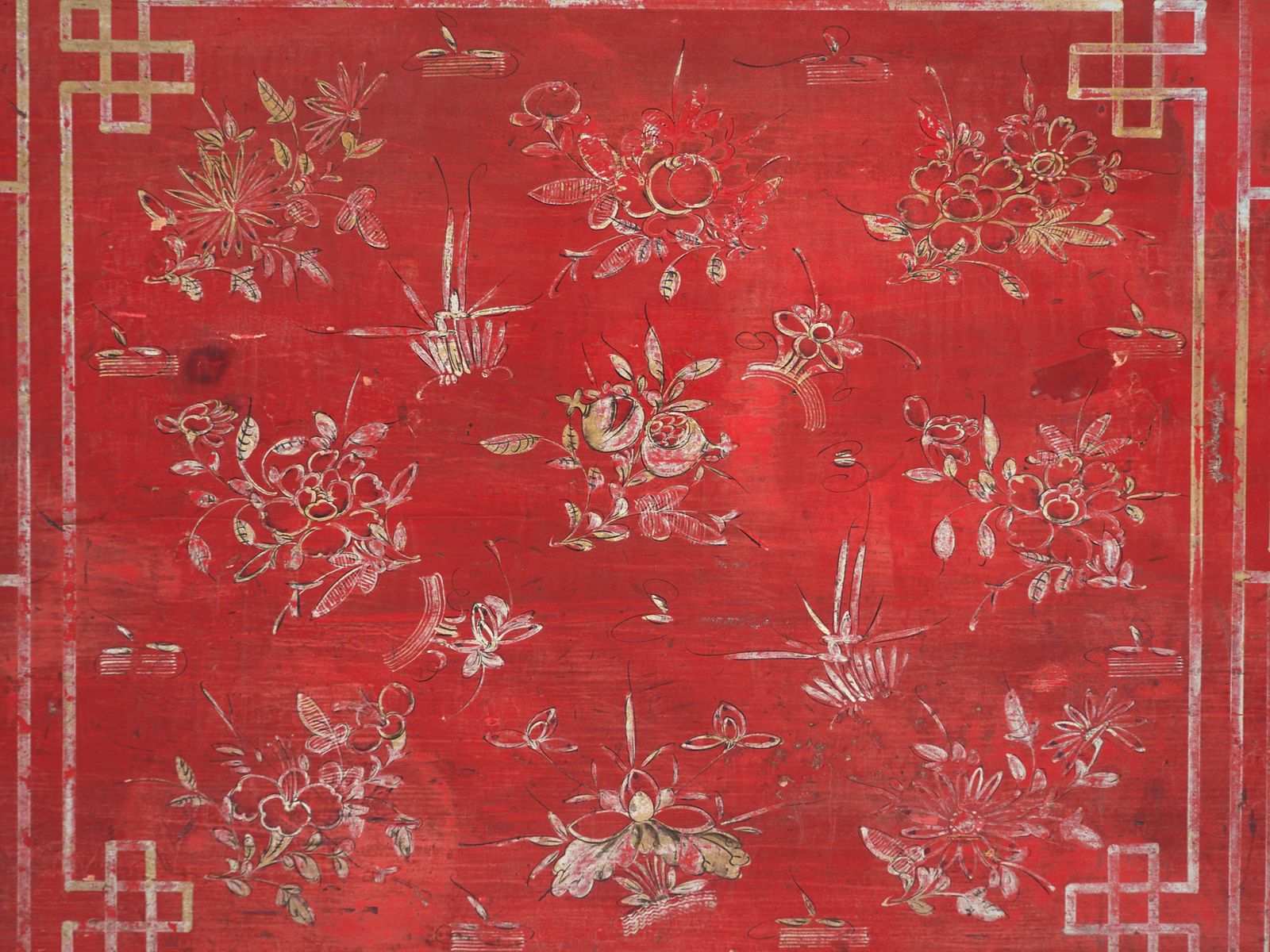 Antique Chinese Painted Trunk In Pine Wood – Dongbei, Circa 1930 photo buy