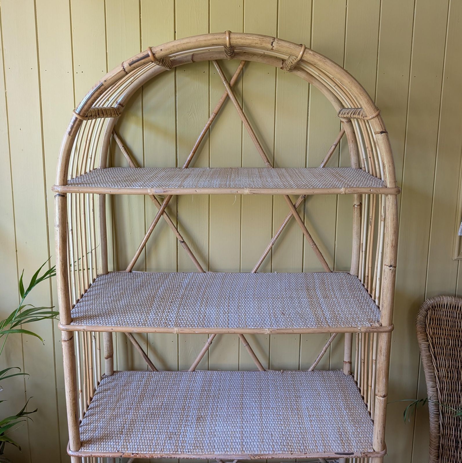 Mid Century Bamboo And Rattan Shelves photo furniture