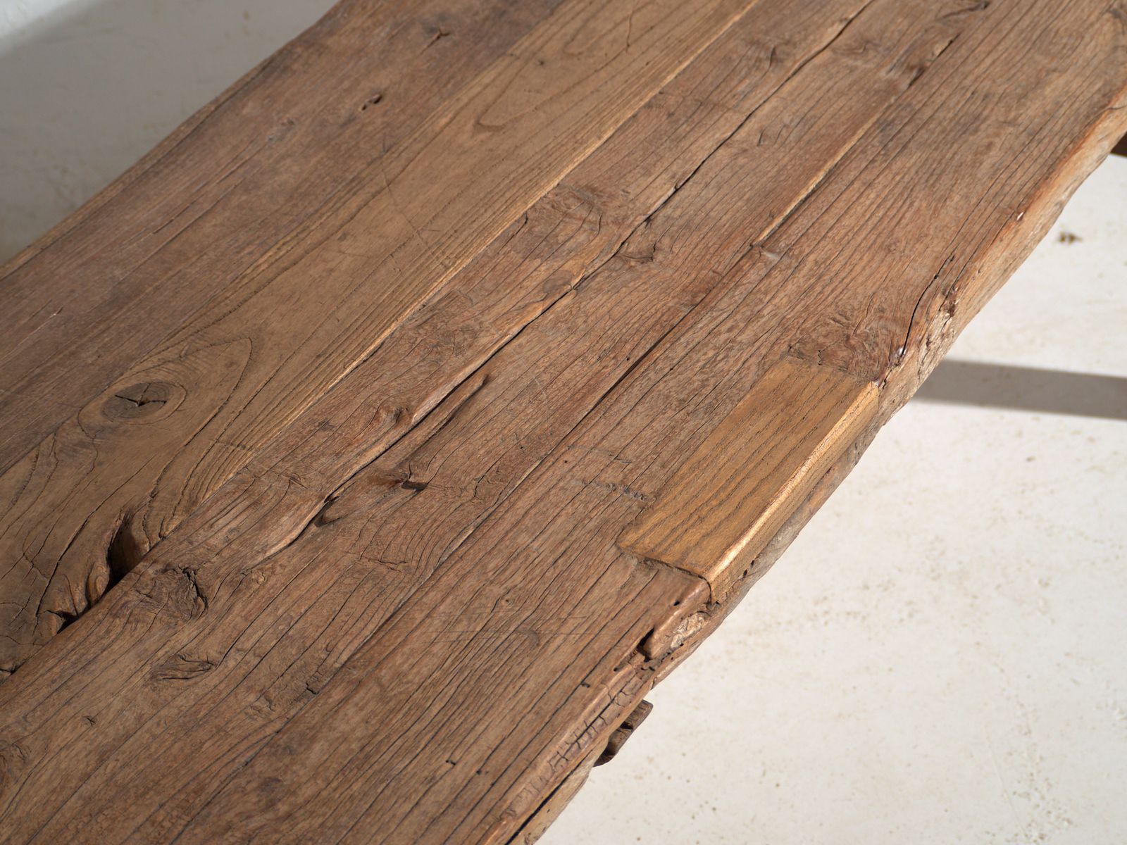 Antique Bench Table In Solid Wood – Shandong, Circa 1930 photo vinterior