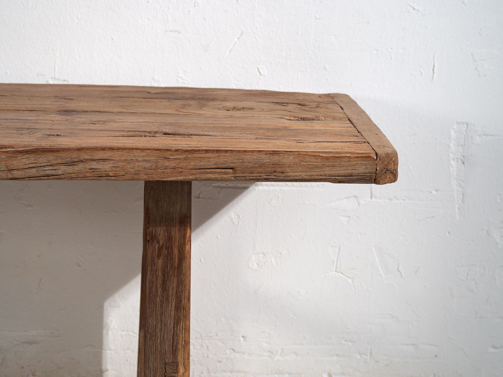 Antique Bench Table In Solid Wood – Shandong, Circa 1930 photo vintage