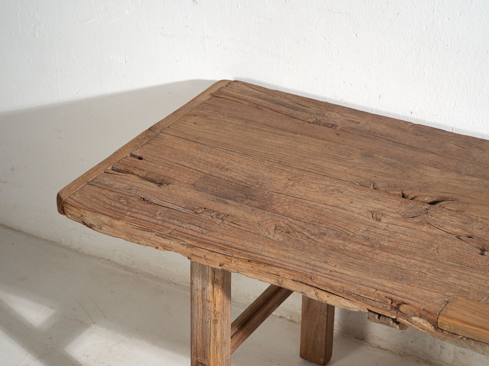 Furniture Antique Bench Table In Solid Wood – Shandong, Circa 1930 photo