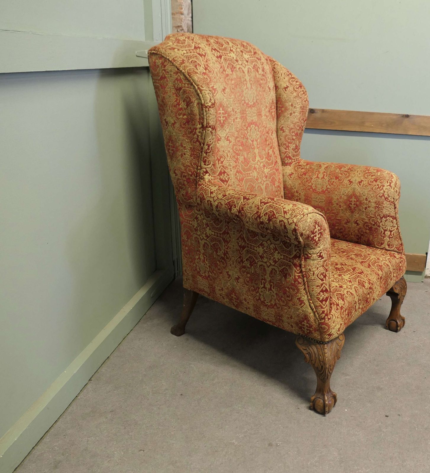 19th Century Wing Back Armchair This Is A Very Luxurious Chair photo for sale
