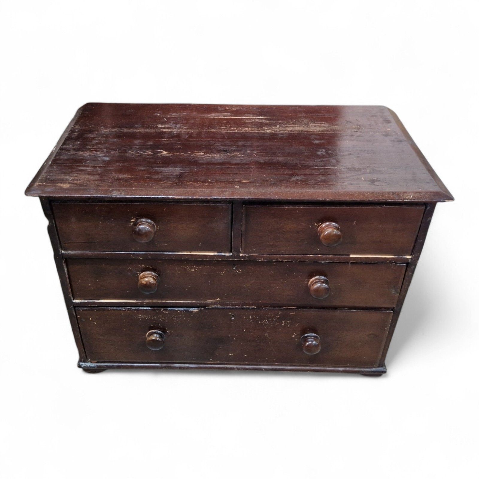 Victorian Pine Drawers Antique Cottage Farmhouse Chest Of 4 Drawers Rustic photo Furniture