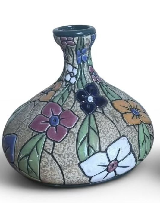 photo for sale A Pair Of Amphora Porcelain Flower Vases, Austria, C.1920