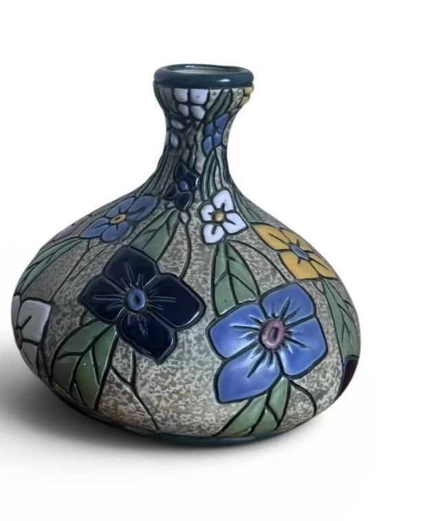 Home Decor A Pair Of Amphora Porcelain Flower Vases, Austria, C.1920 photo