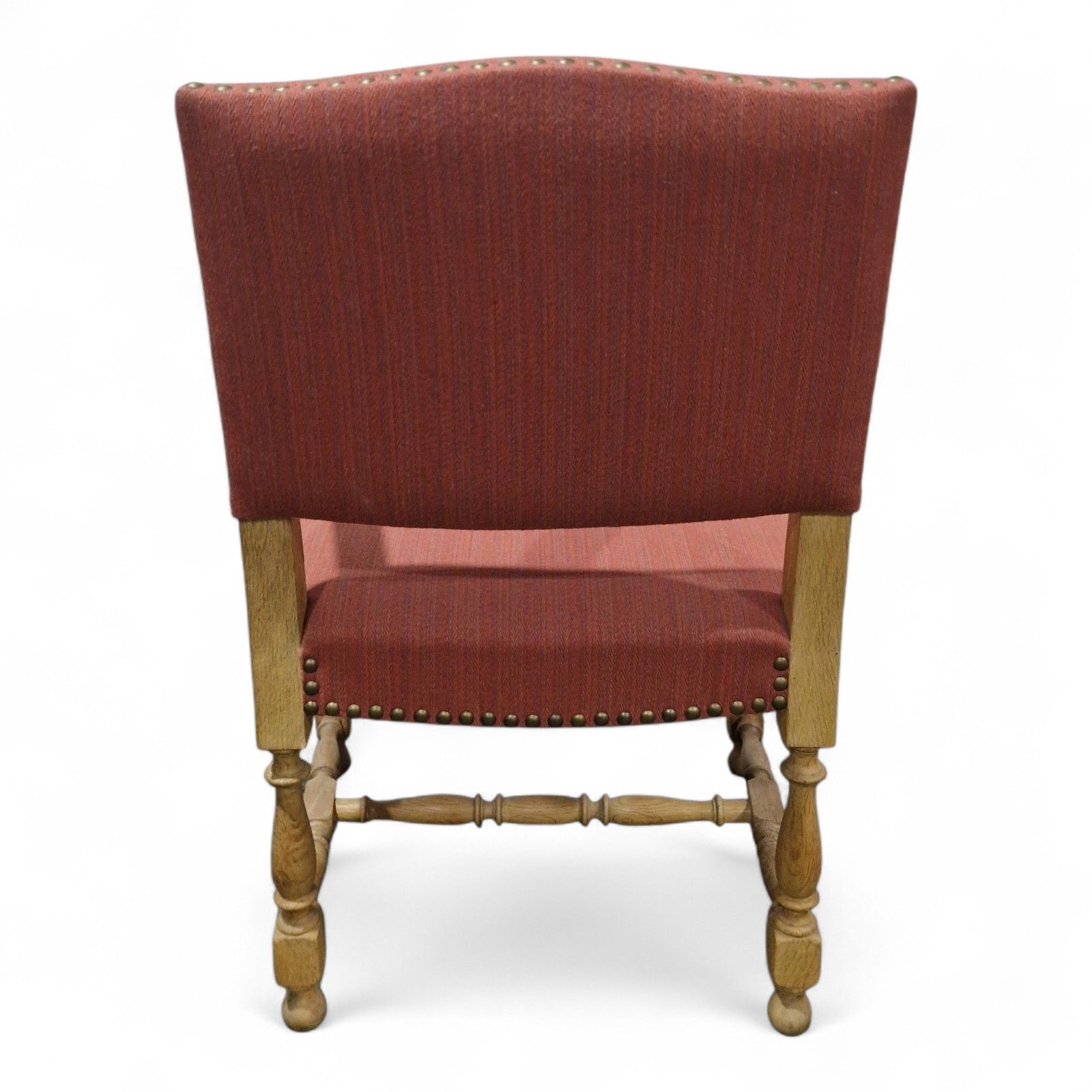 160.0 French Carved Oak Armchair Antique Continental Upholstered Wooden Accent Chair photo