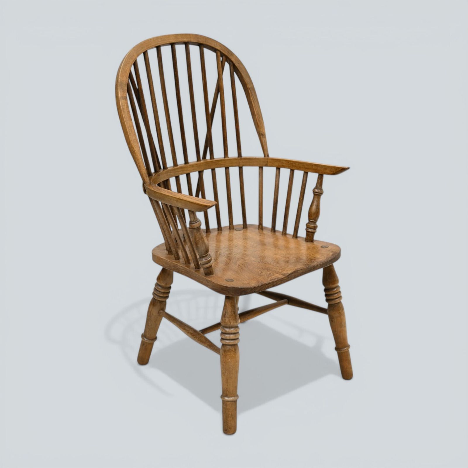 Stick Back Windsor Chair Elm And Beech Antique Bow Back Carver Free Uk Delivery* photo vintage
