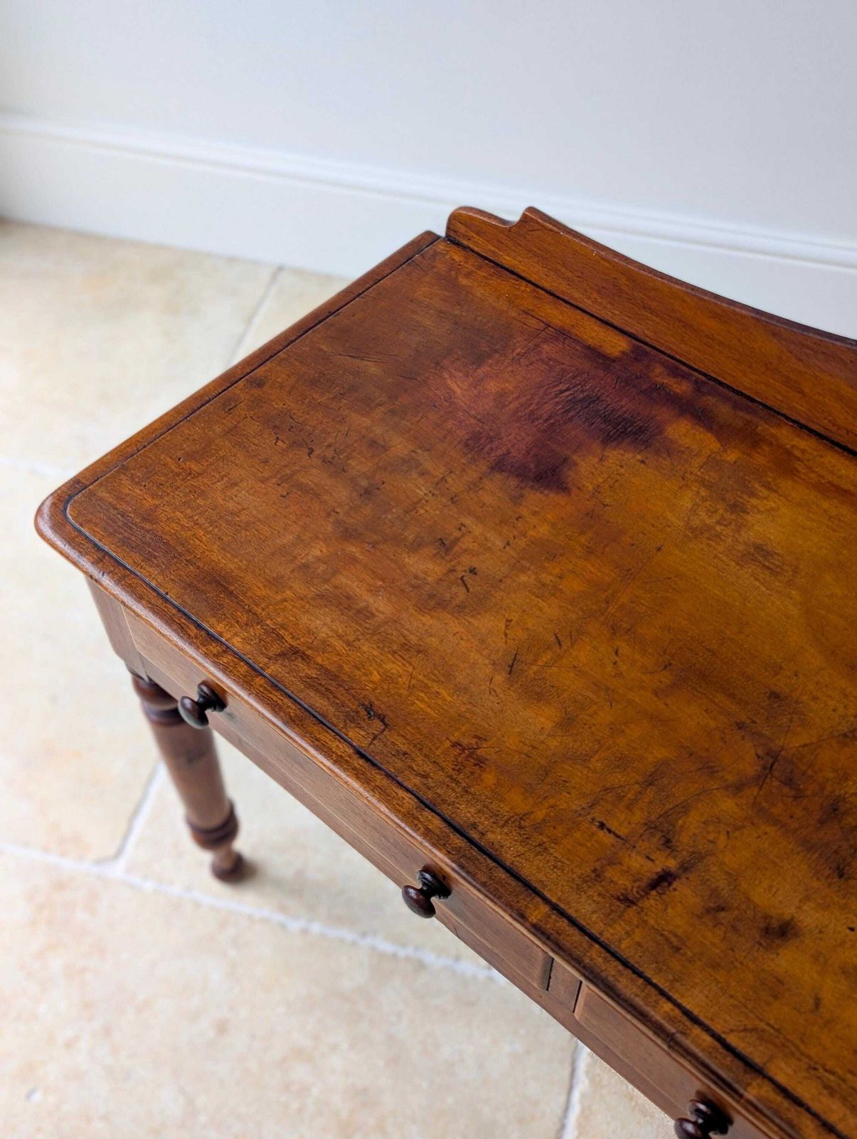 Antique Victorian Mahogany Writing Table C.1870 photo vintage
