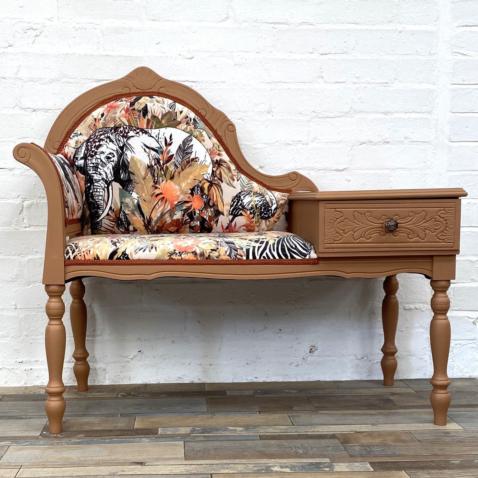 Vintage Hallway Telephone Seat photo furniture