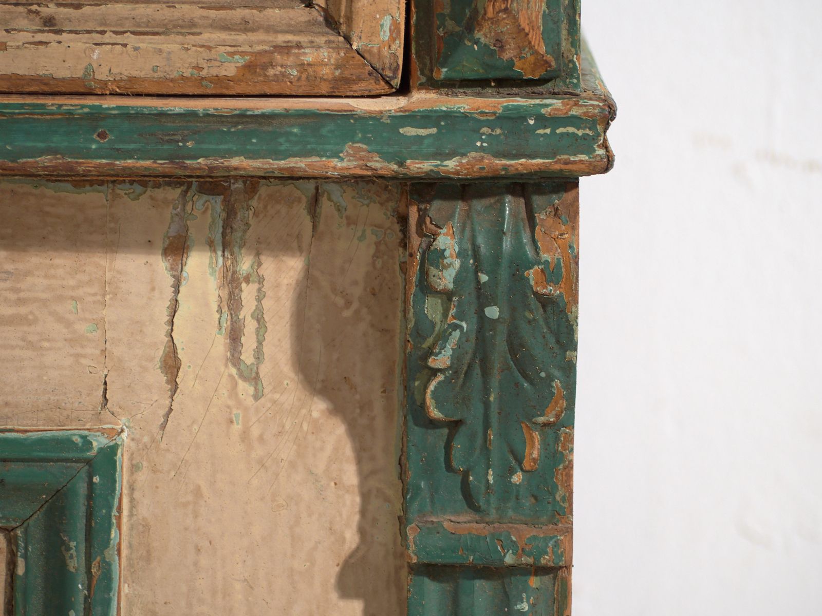 photo for sale Kitchen Cabinet In Pine With Two Doors And Shelves – Central Europe, Circa 1910