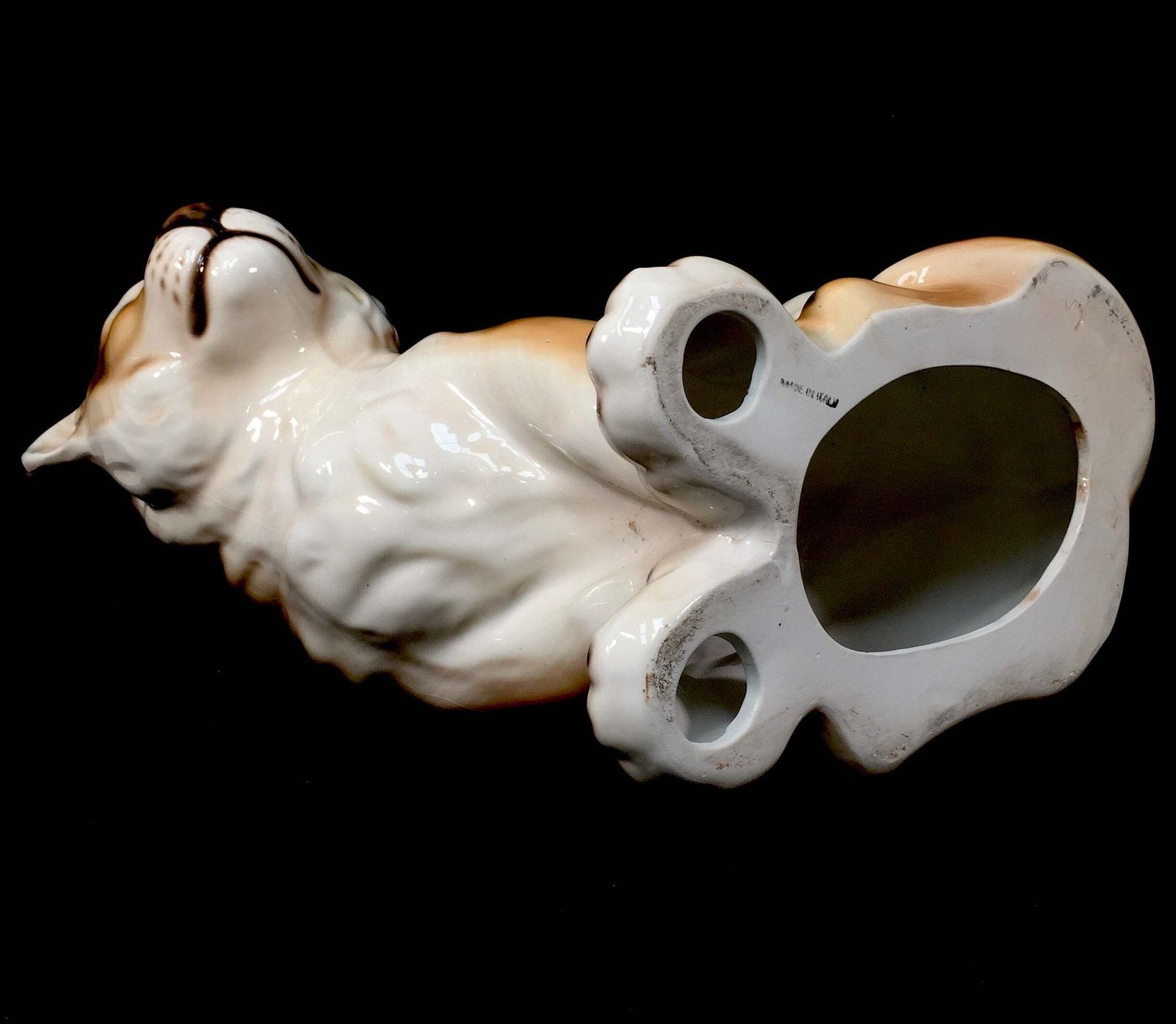 photo for sale Vintage 1970s Italian Made Large Ceramic Tiger Cub Statue Sculpture / Animal