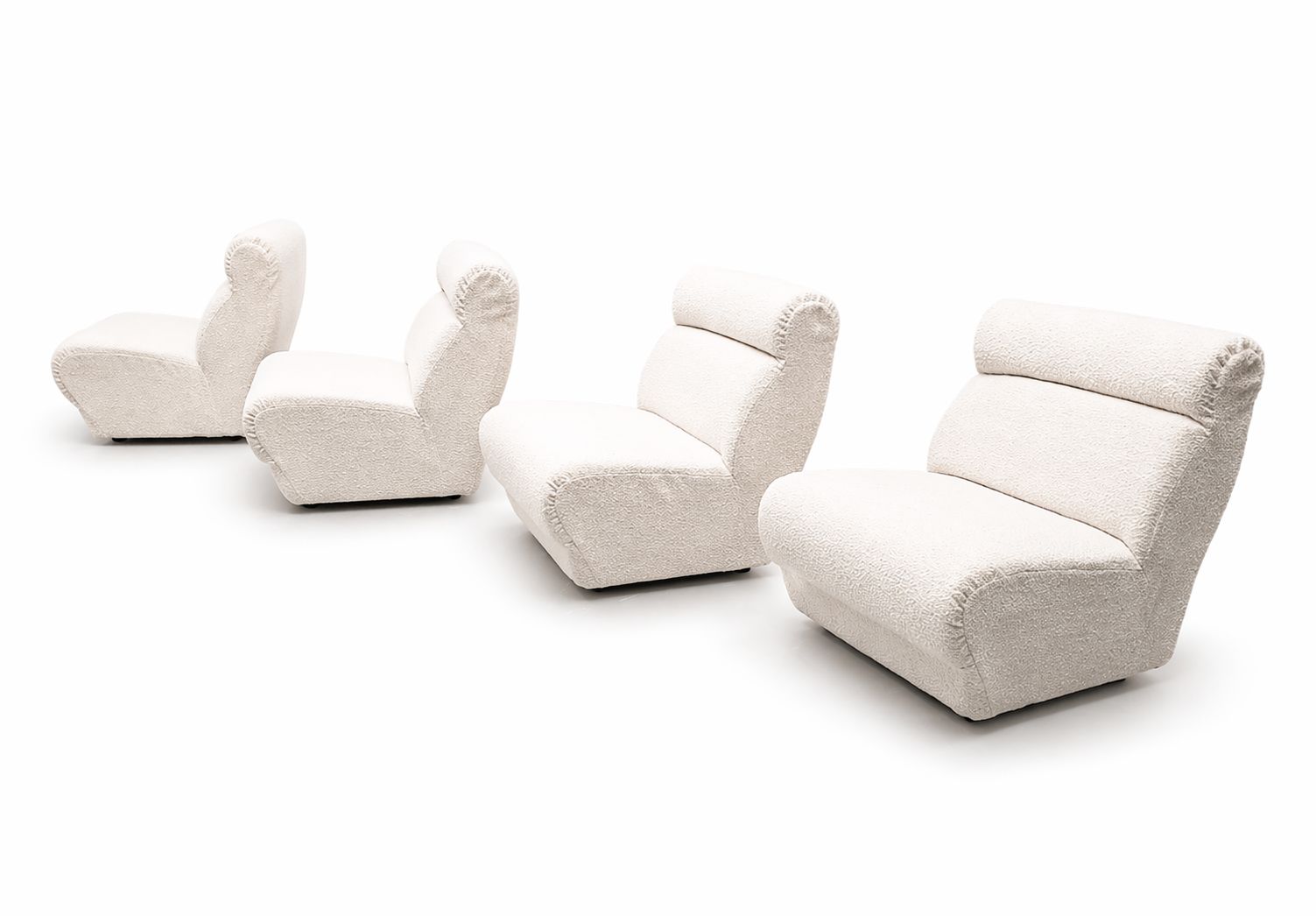 photo furniture Rolf Benz Living Room Set In Ivory Bouclé, Germany 1960s