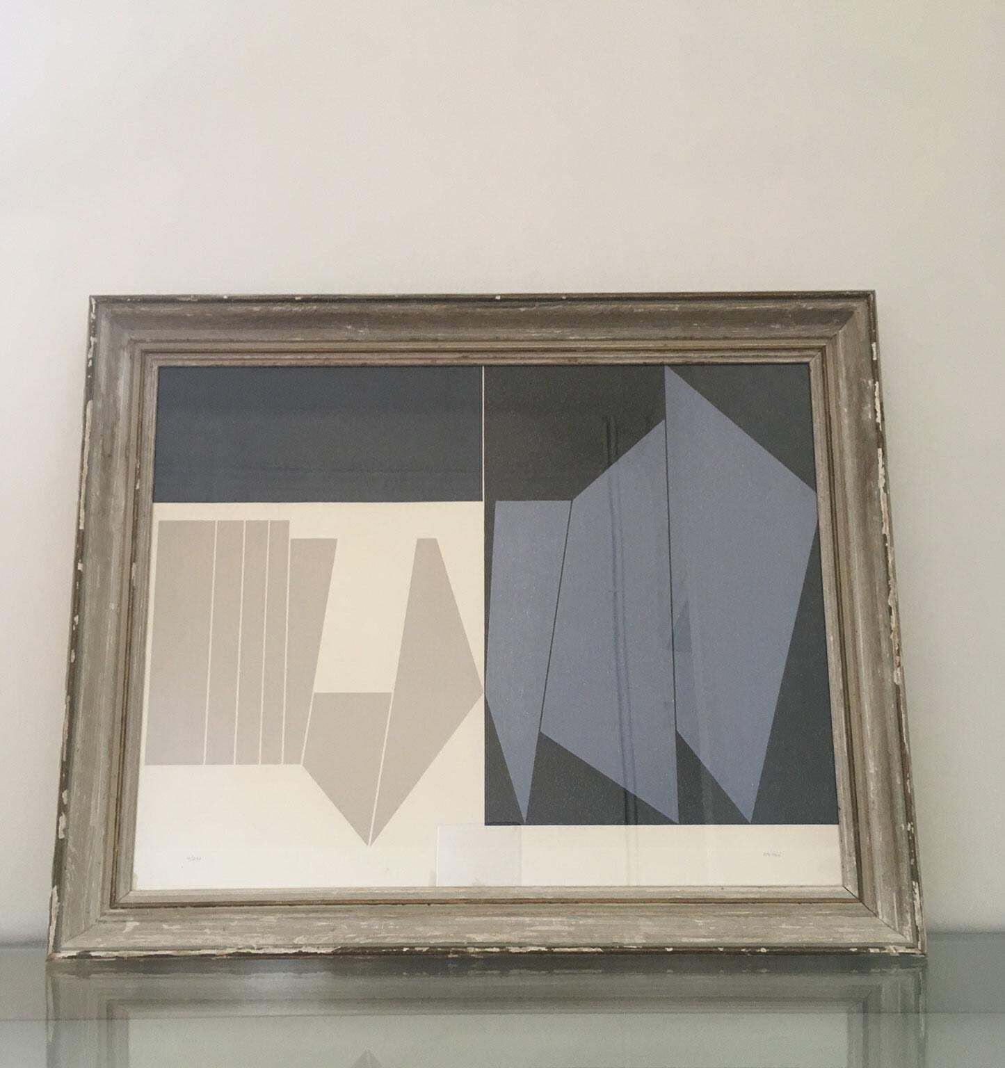 1960 Italy Gualtiero Nativi Abstract Print On Paper photo furniture