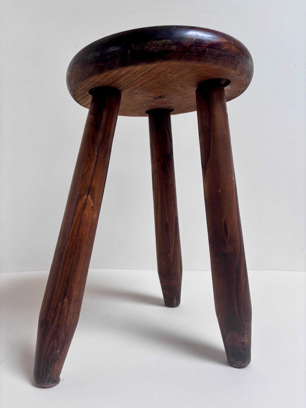 Vintage Rustic Wooden Milking Stool, Small Three Leg Stool, Primitive Footstool, Farmhouse Wooden Stool, Decorative Country Stool photo Furniture