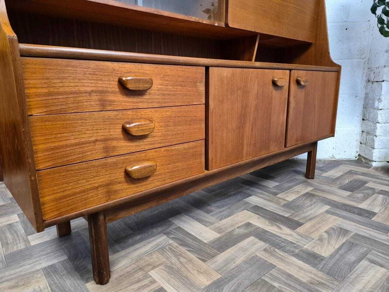 Furniture Vintage Mid Century Portwood Teak Sideboard Highboard Scandi Danish Retro Mcm photo