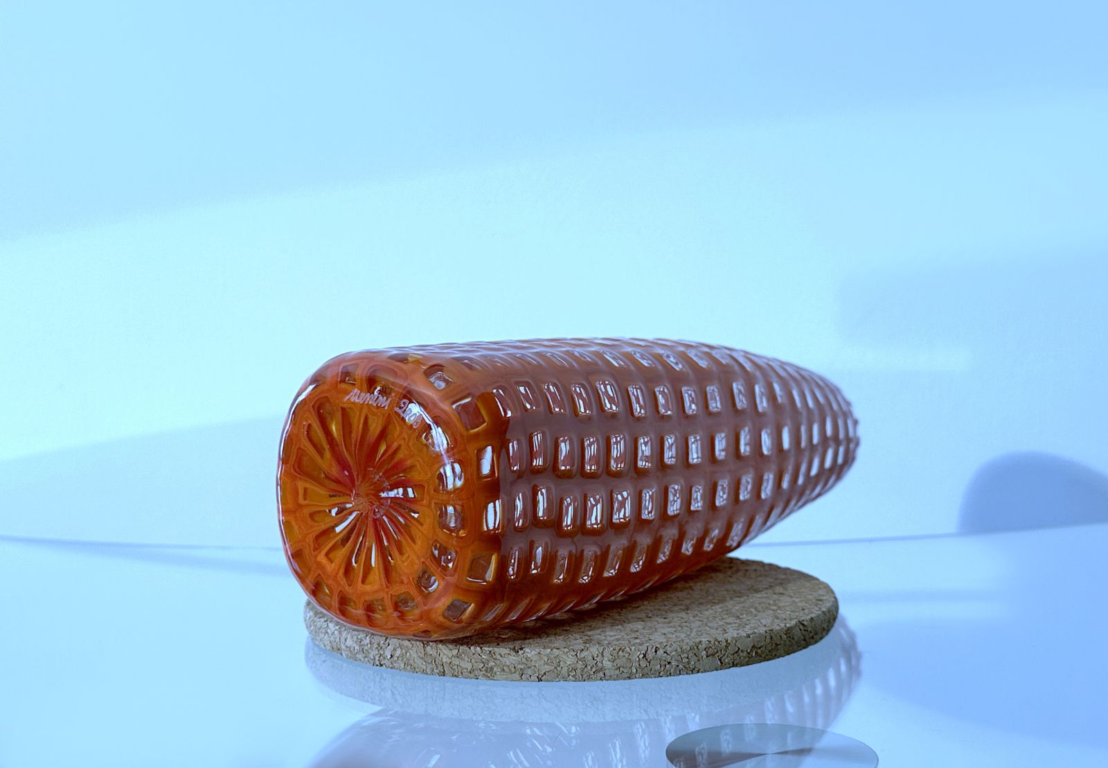 Venini Vase By Tobia Scarpa Mod. Occhi Red / Orange   Murano Glass photo vinterior