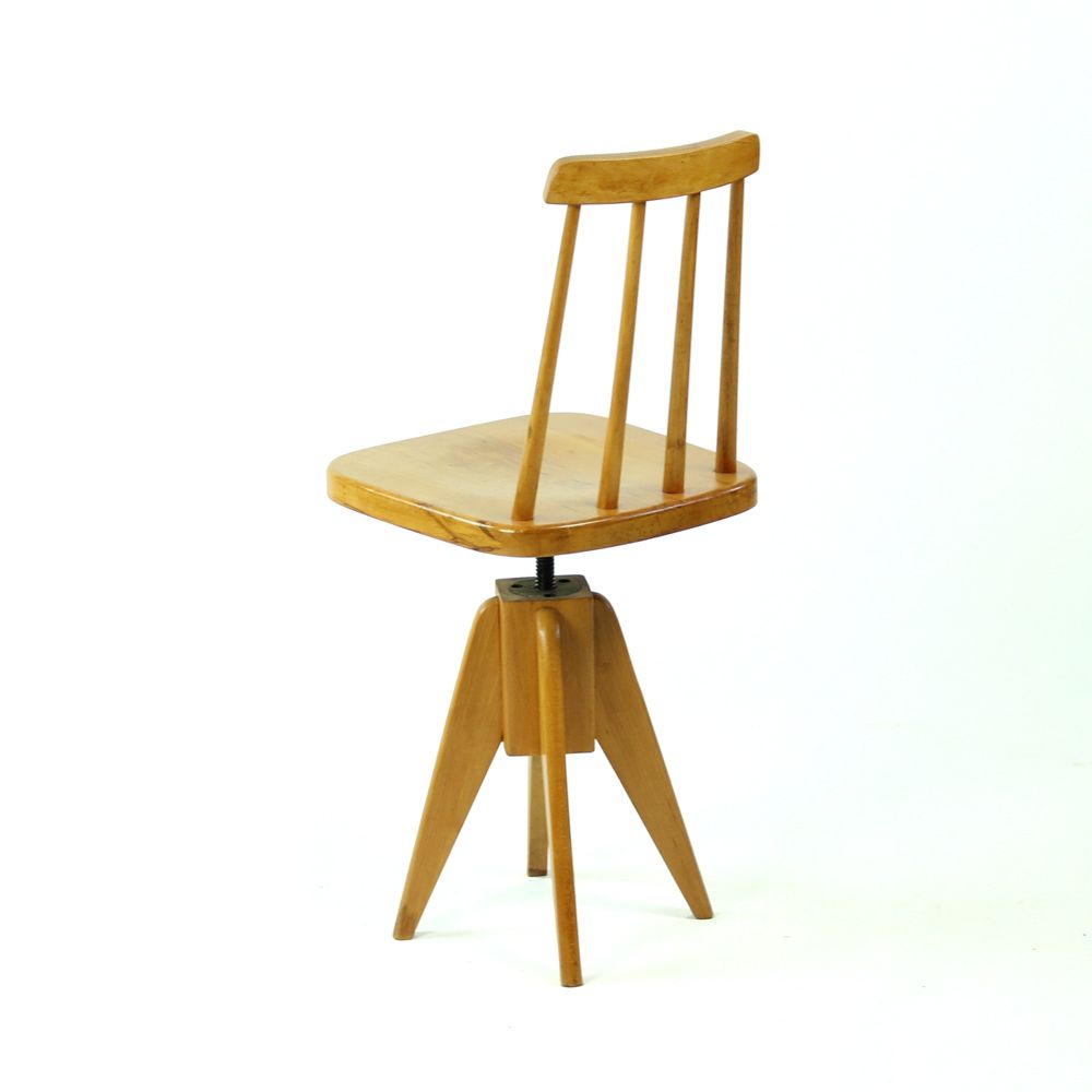 photo furniture Set Of 4 Swivel Piano Stools, Czechoslovakia 1960s