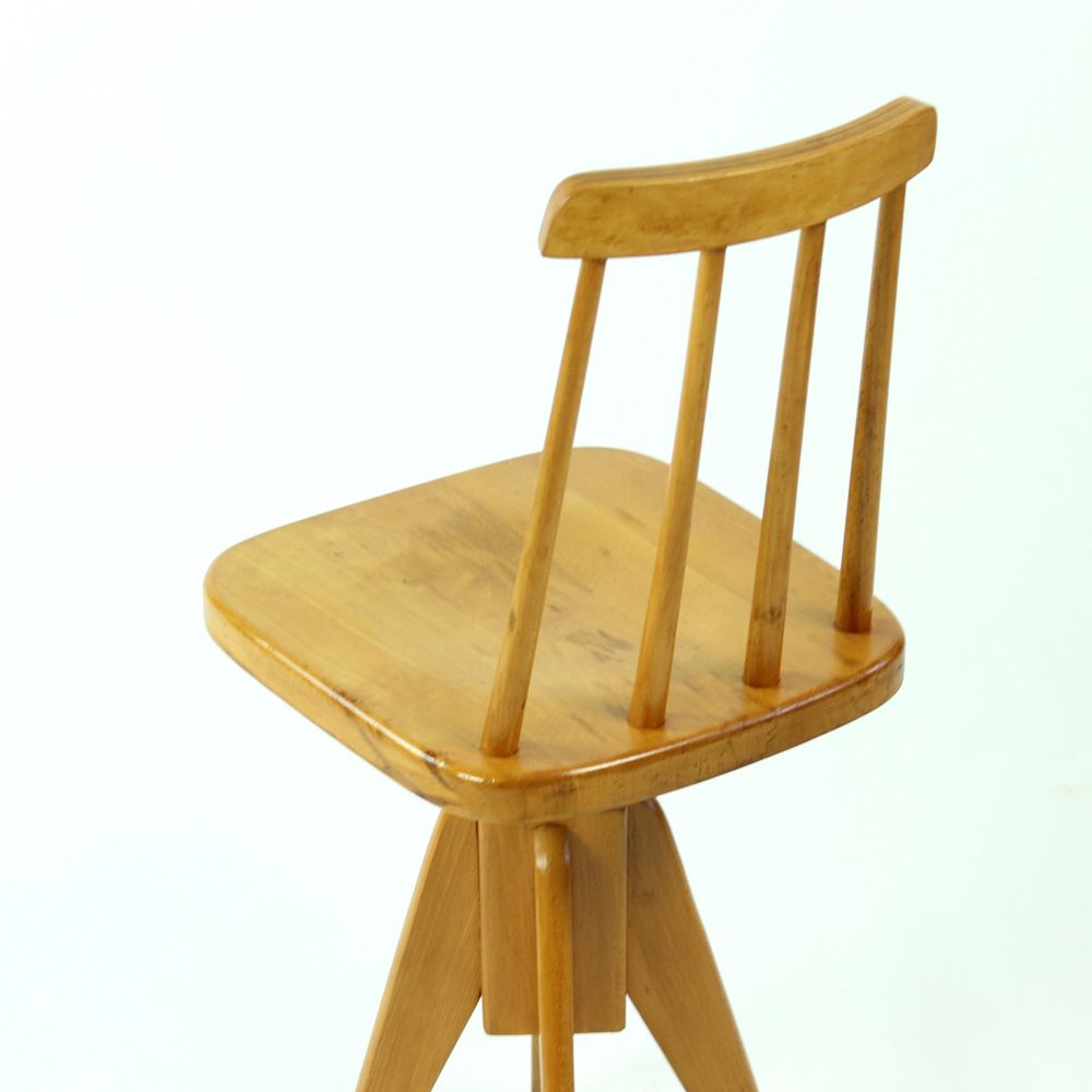 photo for sale Set Of 4 Swivel Piano Stools, Czechoslovakia 1960s