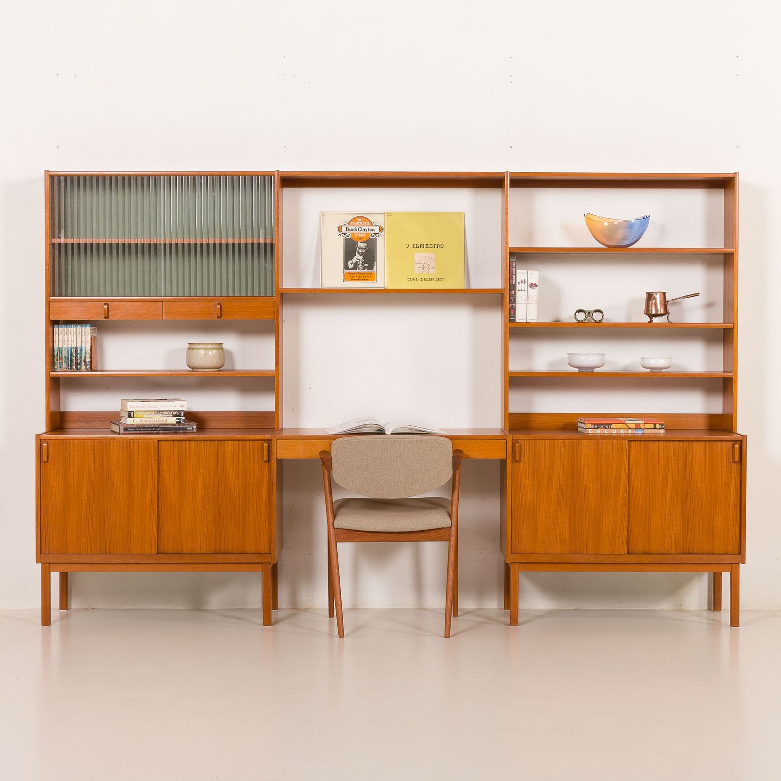Free Standing Wall Unit With A Desk By Bertil Fridhagen For Bodaford, Sweden, 1960 photo Furniture