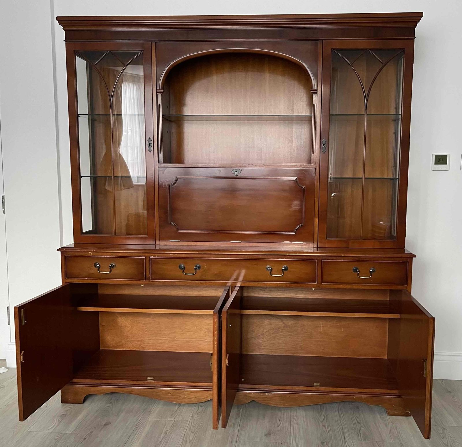 Vintage Mahogany Display & Drinks Cabinet photo furniture
