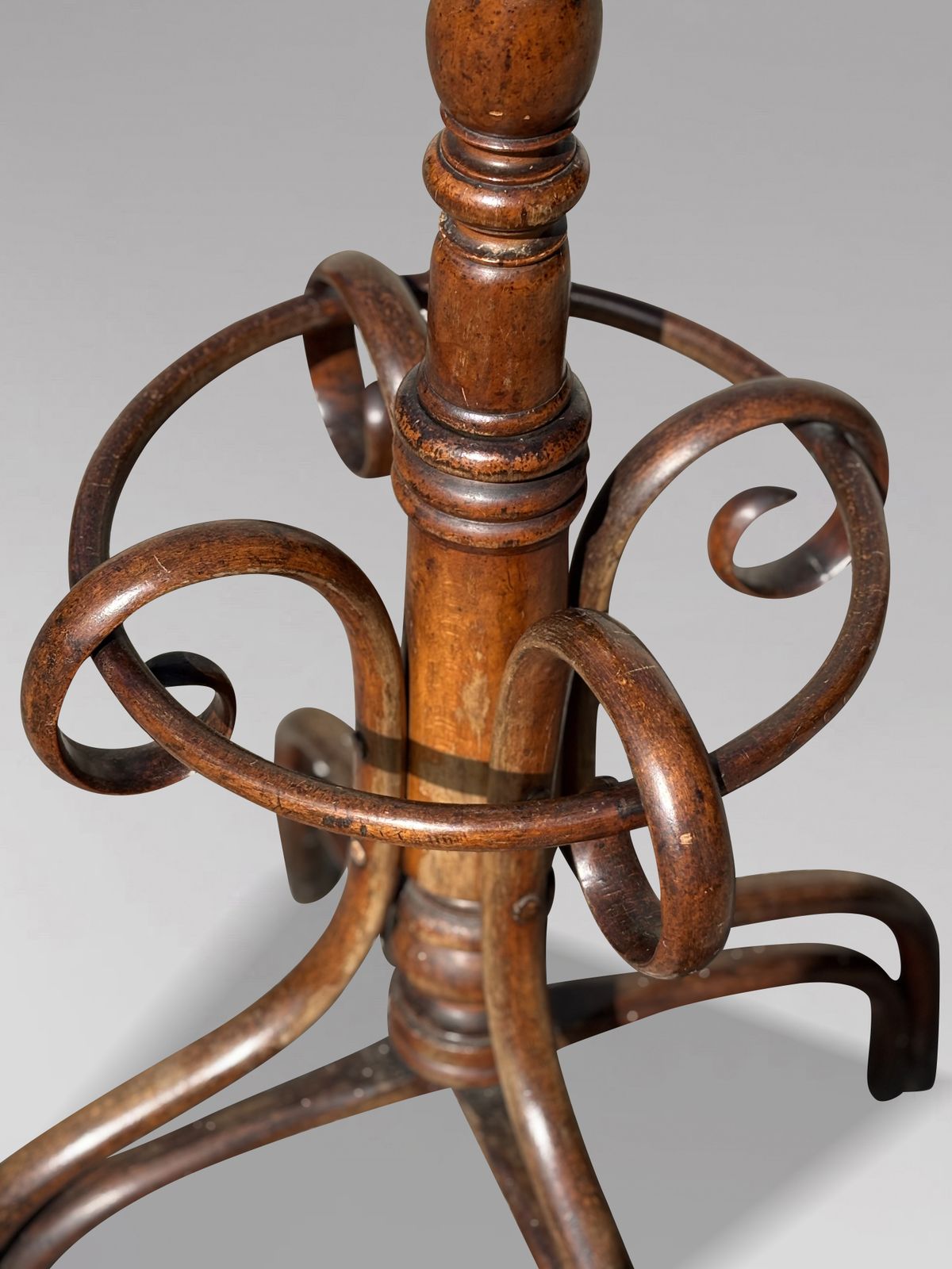 19th Century Bentwood Coat & Hat Stand Labelled Fischel photo vintage