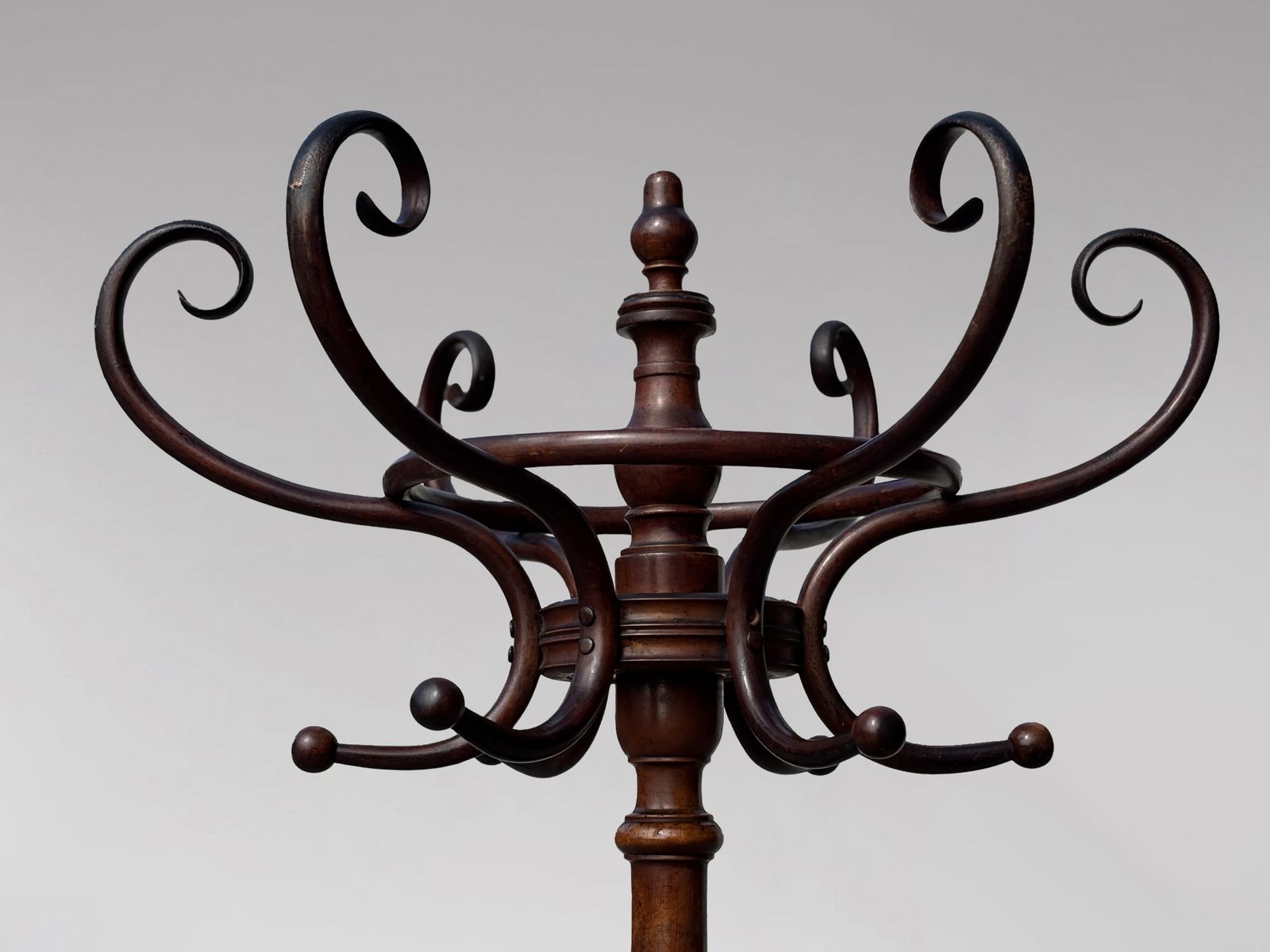 photo for sale 19th Century Bentwood Coat & Hat Stand Labelled Fischel