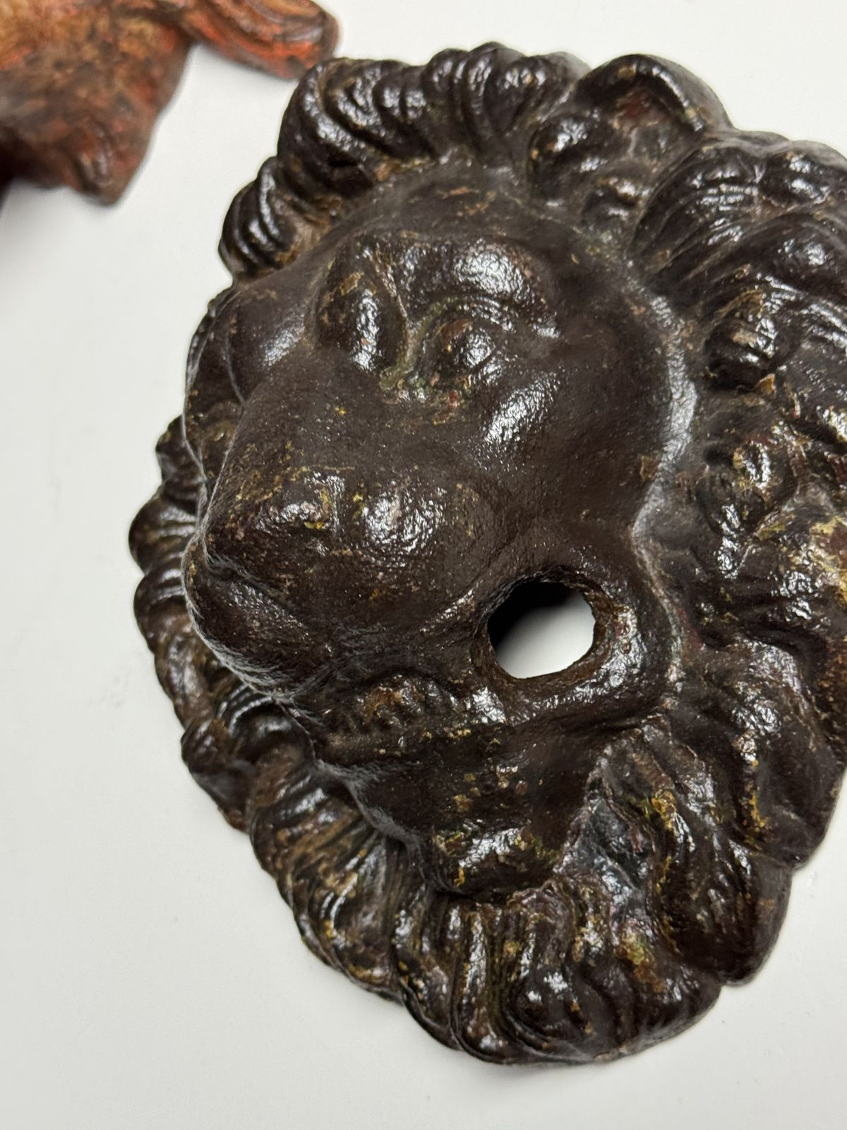 Set Of 3 Cast Iron Lion Heads, 1800s photo 1262.0