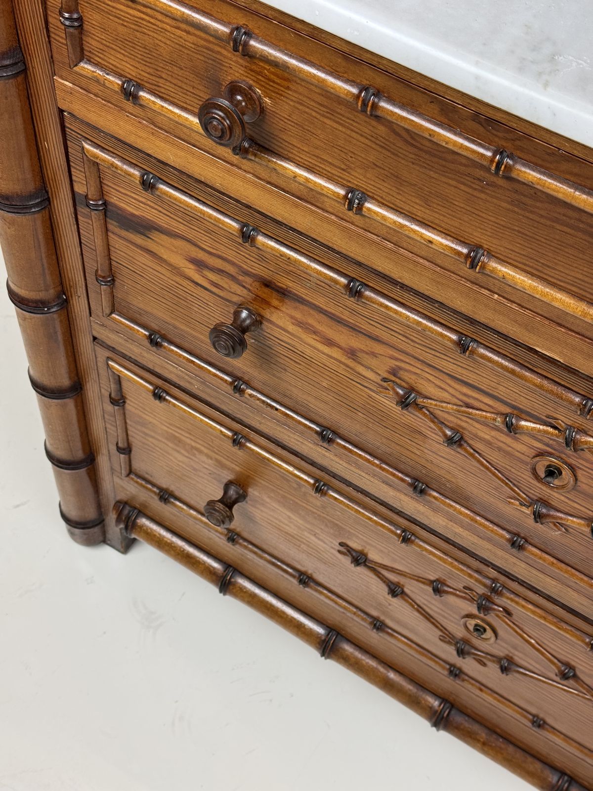 Faux Bamboo Chest Of Drawers 1900 photo vinterior