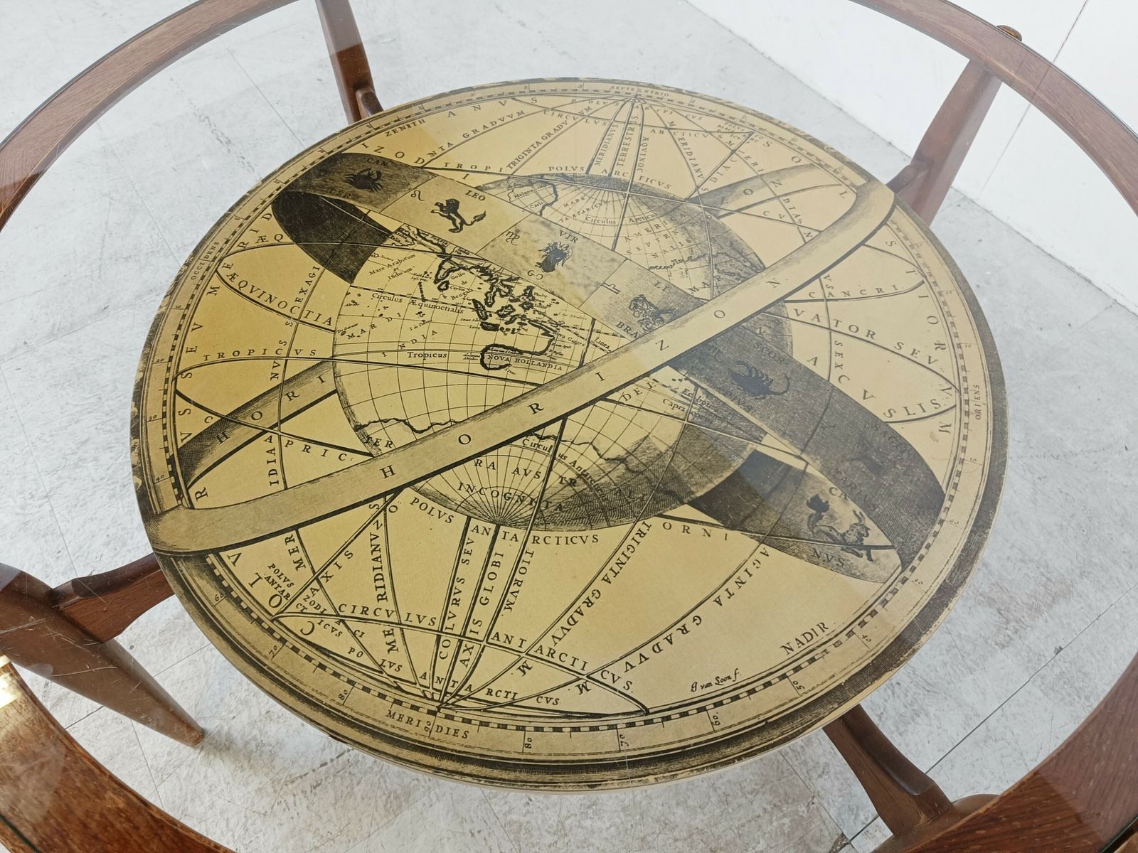 Mid Century Italian Coffee Table In The Manner Of Piero Fornasetti, 1950s photo furniture