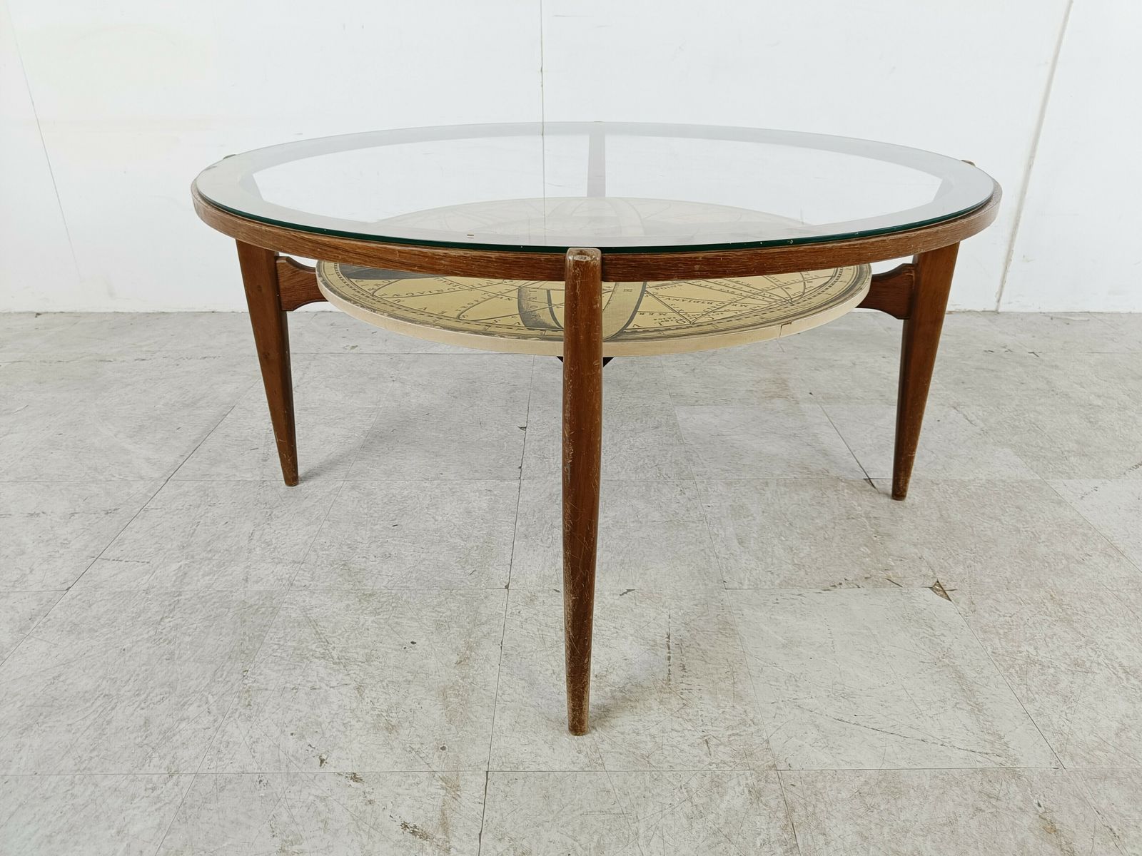 Mid Century Italian Coffee Table In The Manner Of Piero Fornasetti, 1950s photo buy
