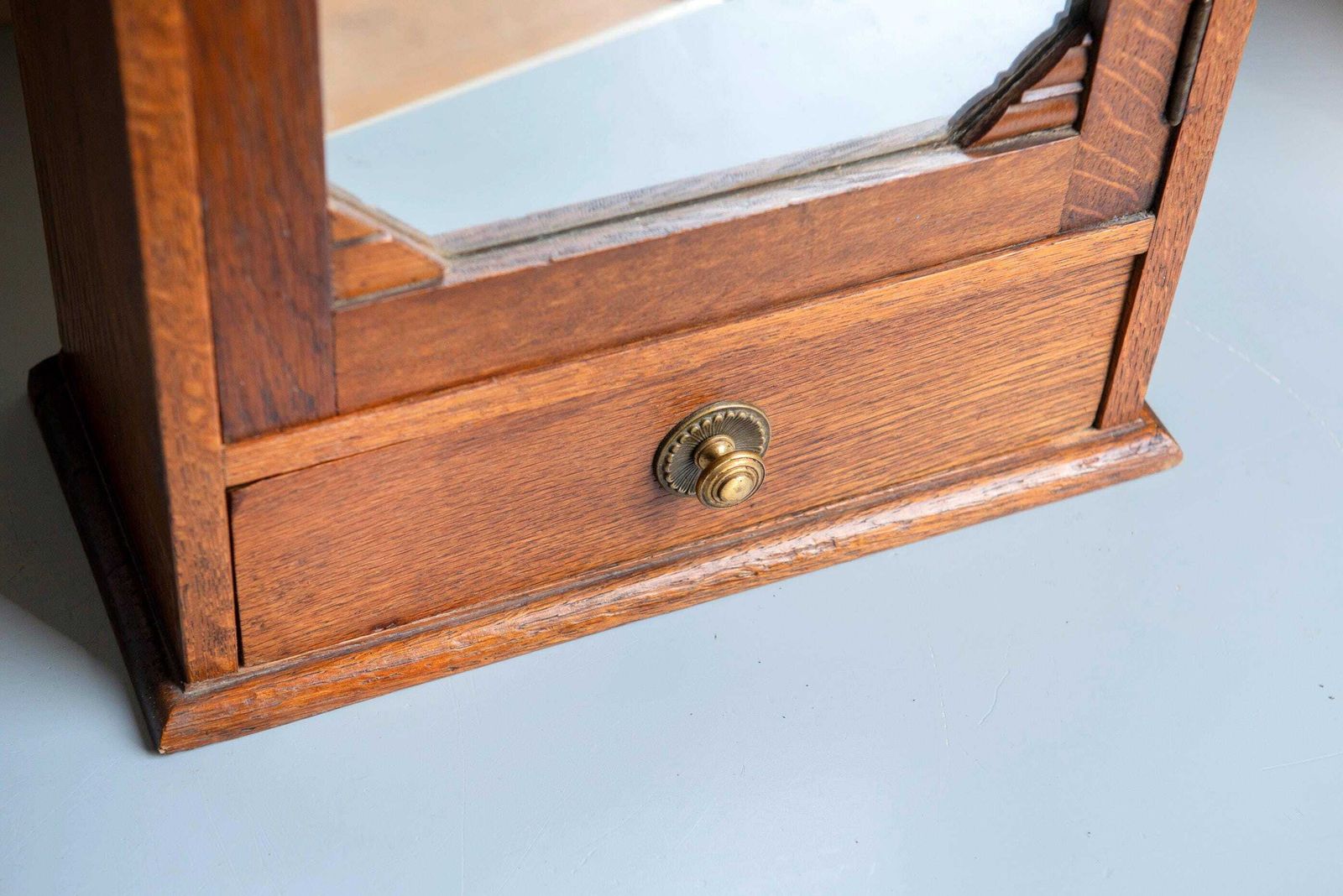 Antique Oak Wall Cabinet With Mirror – Art Deco Medicine Cabinet, 1920s Vintage Bathroom Wall Cabinet photo Furniture