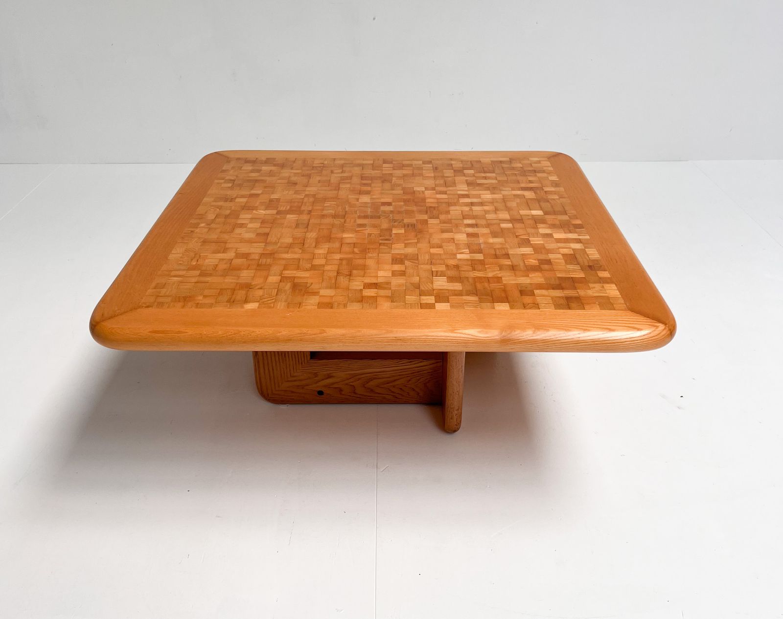 Beechwood Mosaic Inlaid Coffee Table Attributed To Middelboe And Lindum, 1970s photo 795.0