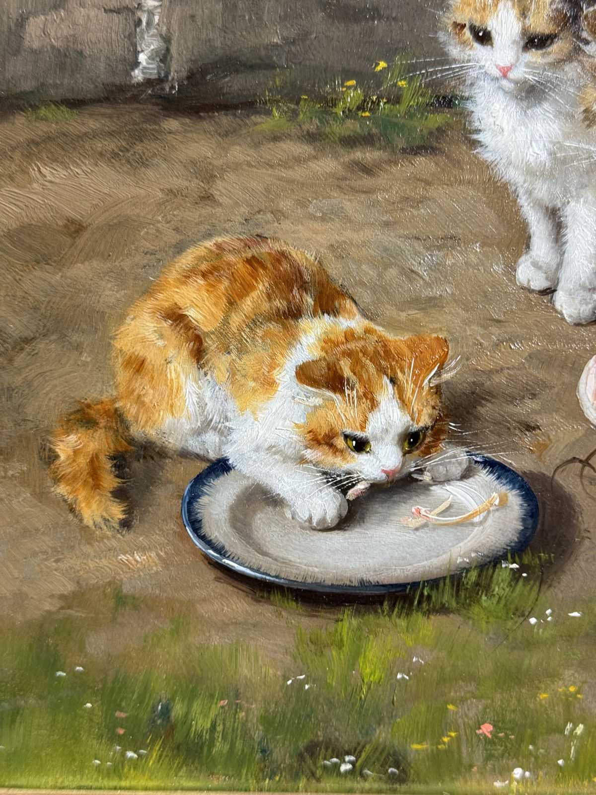 Painting – Alfred Arthur Brunel De Neuville (1852–1941) Playing Kittens photo buy
