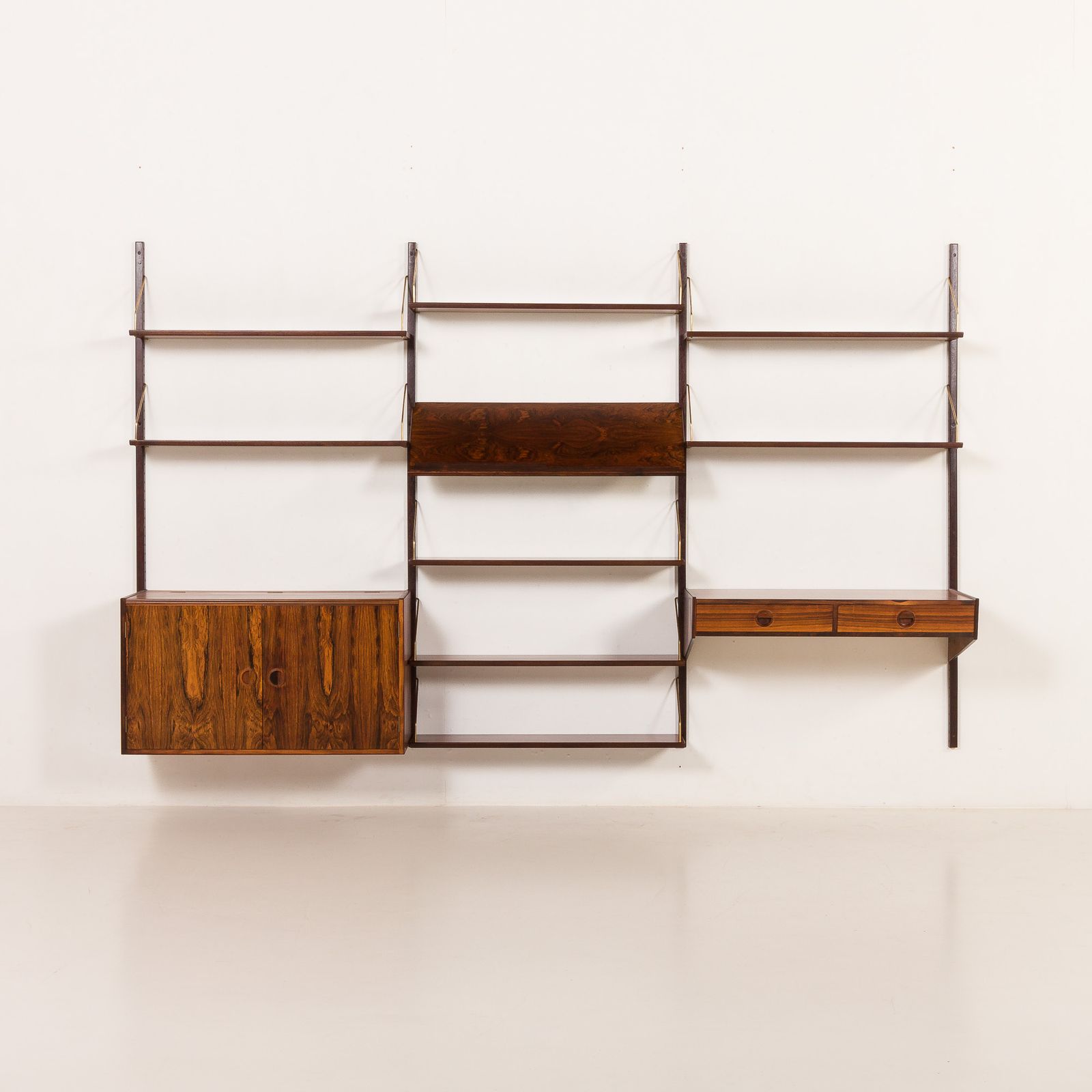 Hansen And Guldborg Rosewood Wall Unit With A Desk, Denmark 1960s photo furniture