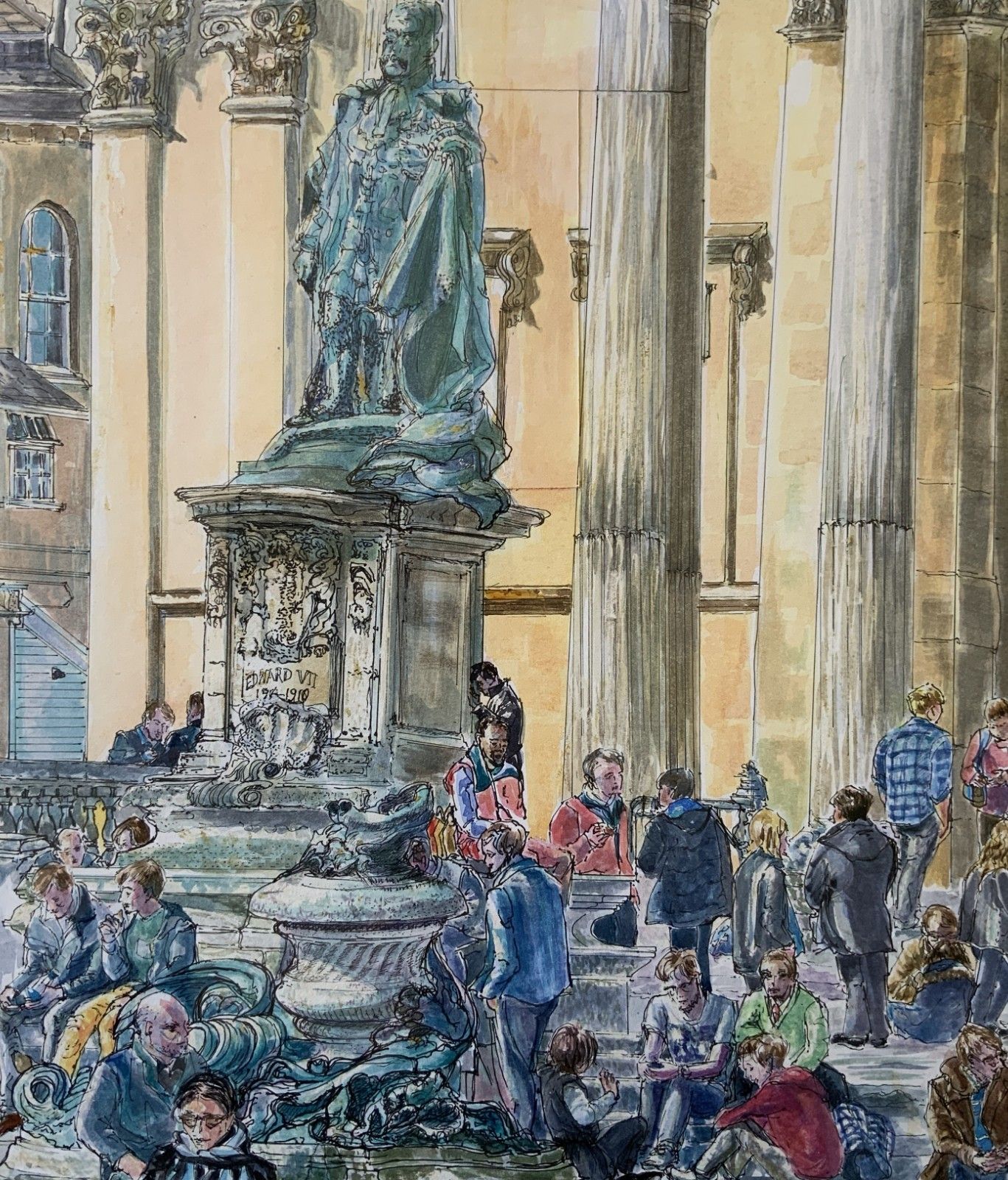 Bristol University Architectural Watercolour Painting Contemporary Maureen Glynn photo vinterior