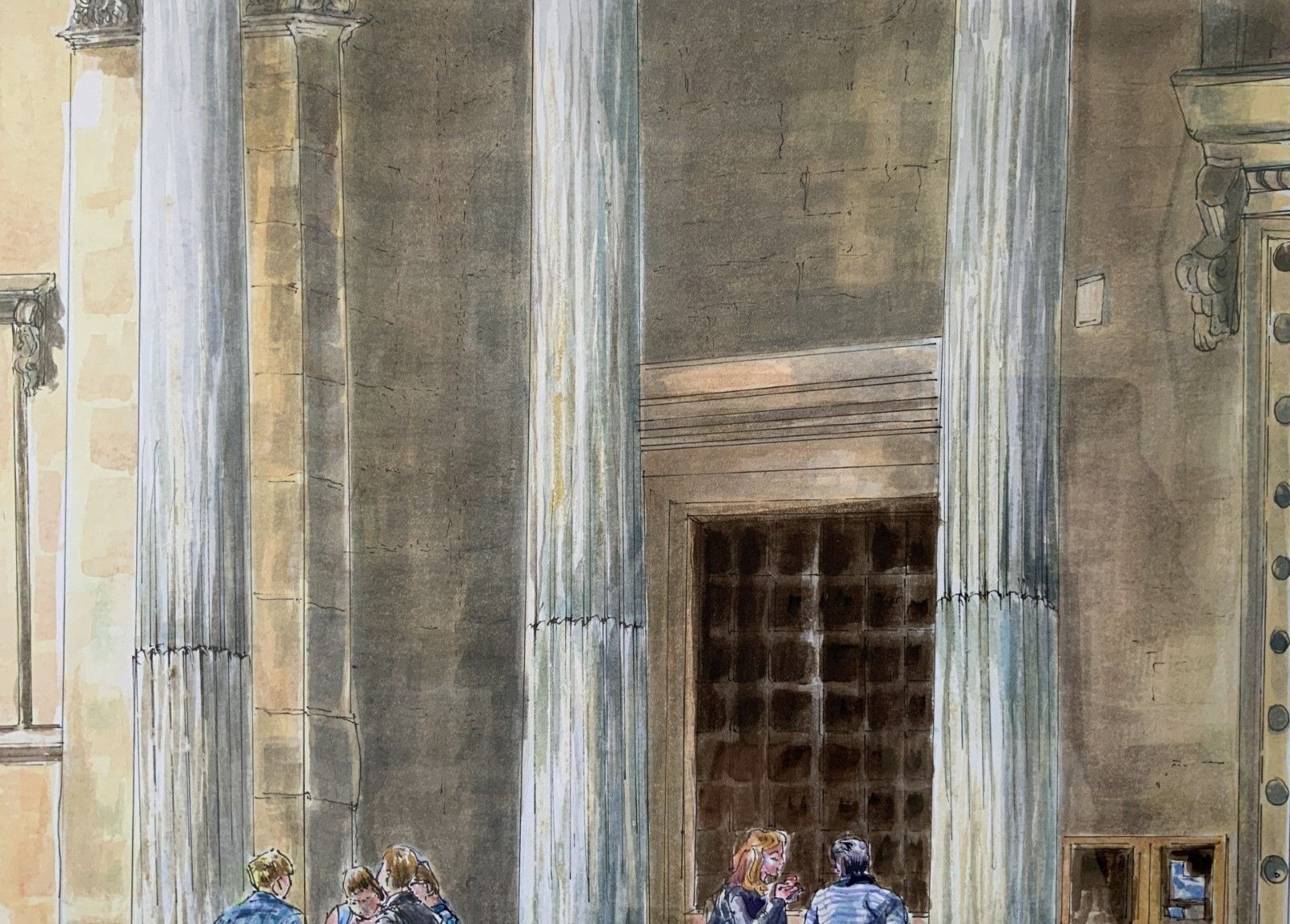 photo for sale Bristol University Architectural Watercolour Painting Contemporary Maureen Glynn